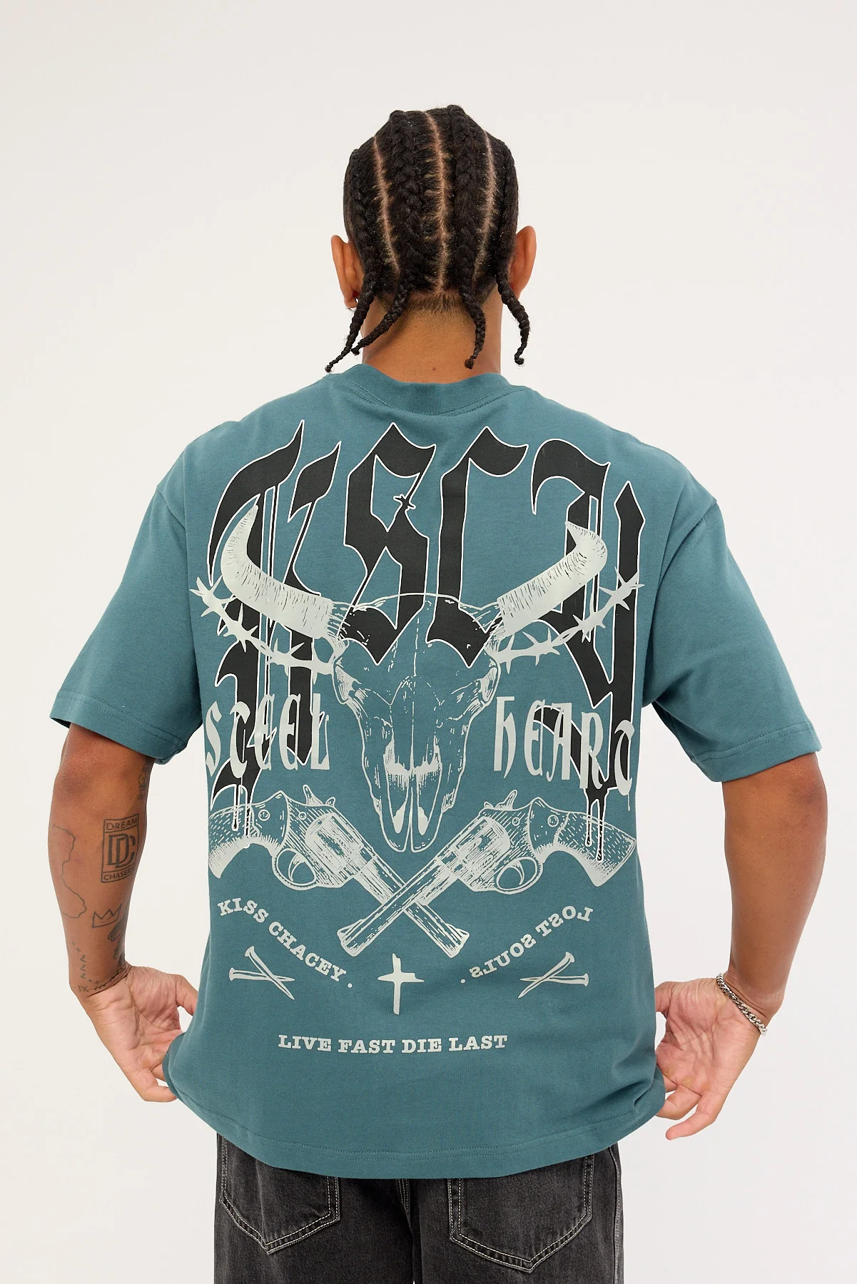 Kiss Chacey Steel Heart Street Tee Bright Teal