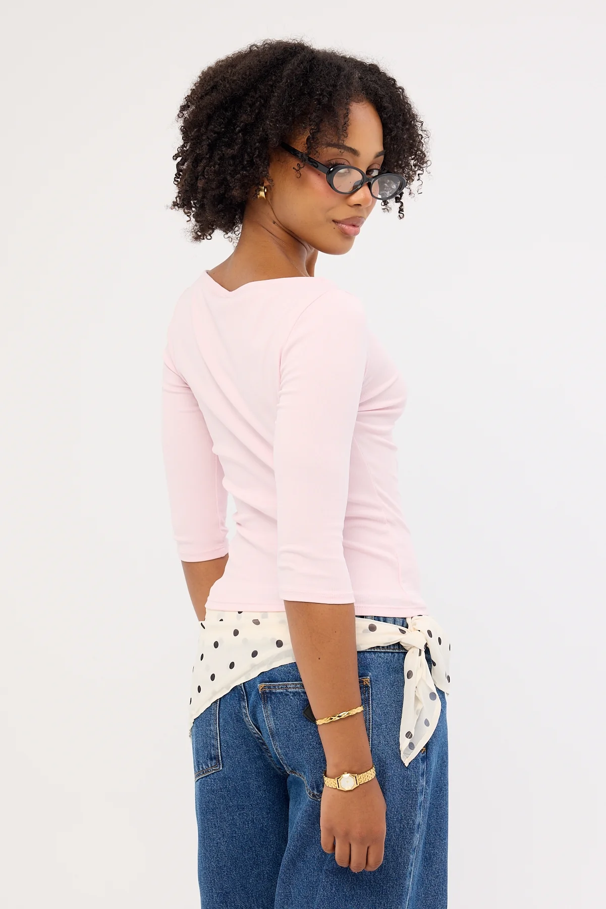 L&t Chelsea 3/4 sleeve Top Pink - Image 6