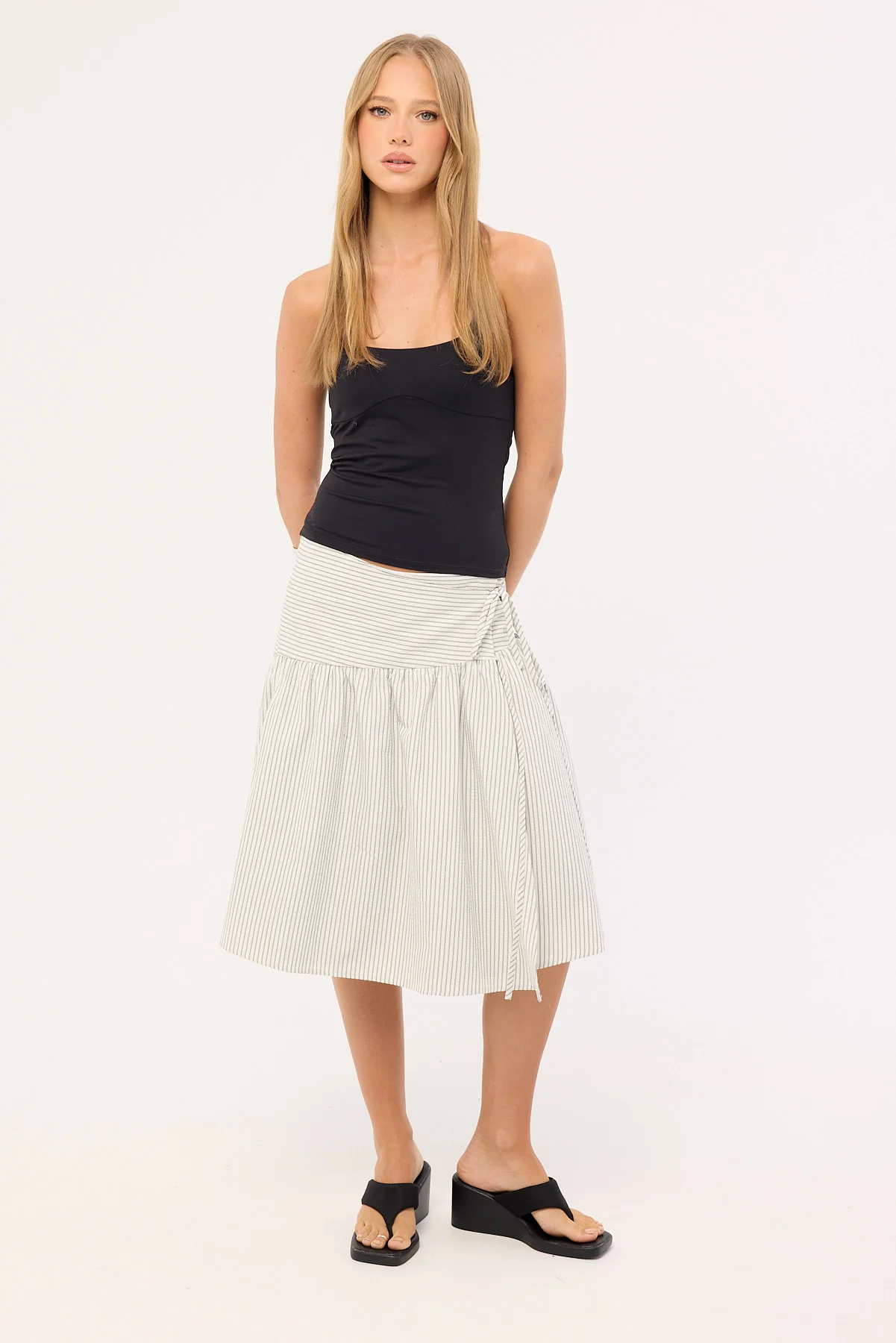 L&t Halter Tie Recycled Tank Top Black - Image 6