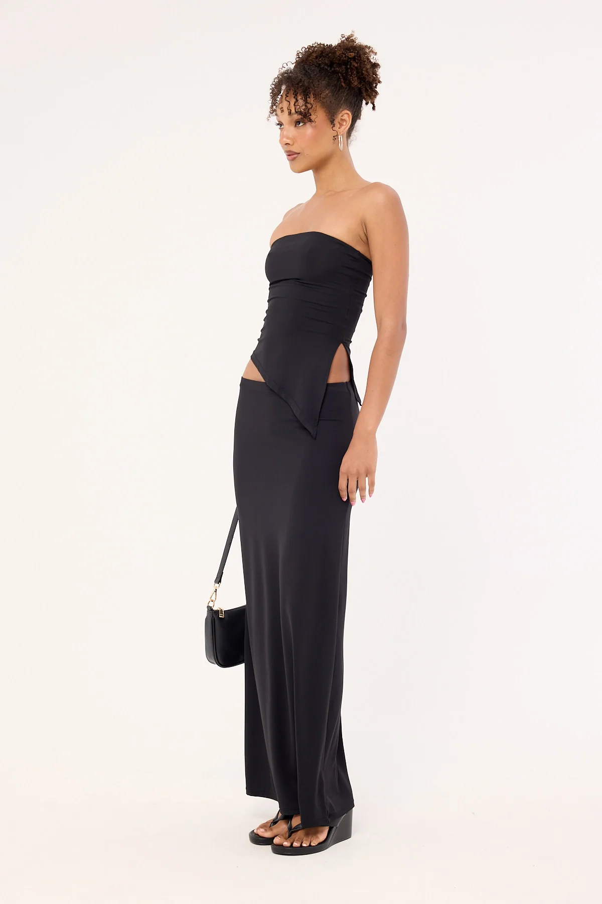 L&t Jersey Mid Rise Maxi Skirt Black - Image 5