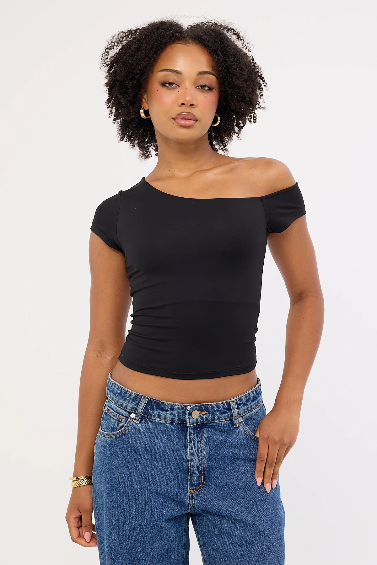 L&t Jude Off Shoulder T-shirt Black