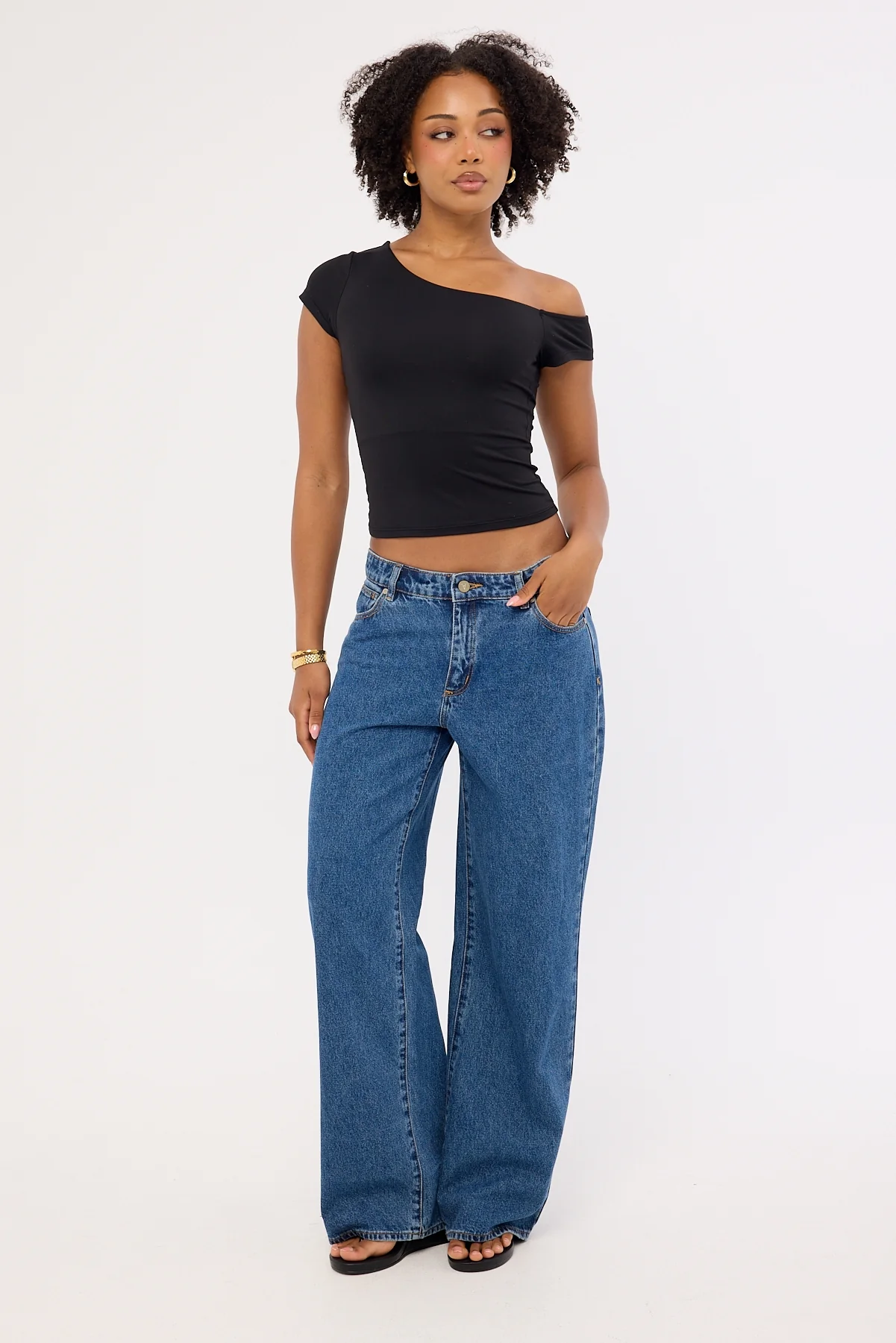 L&t Jude Off Shoulder T-shirt Black - Image 4