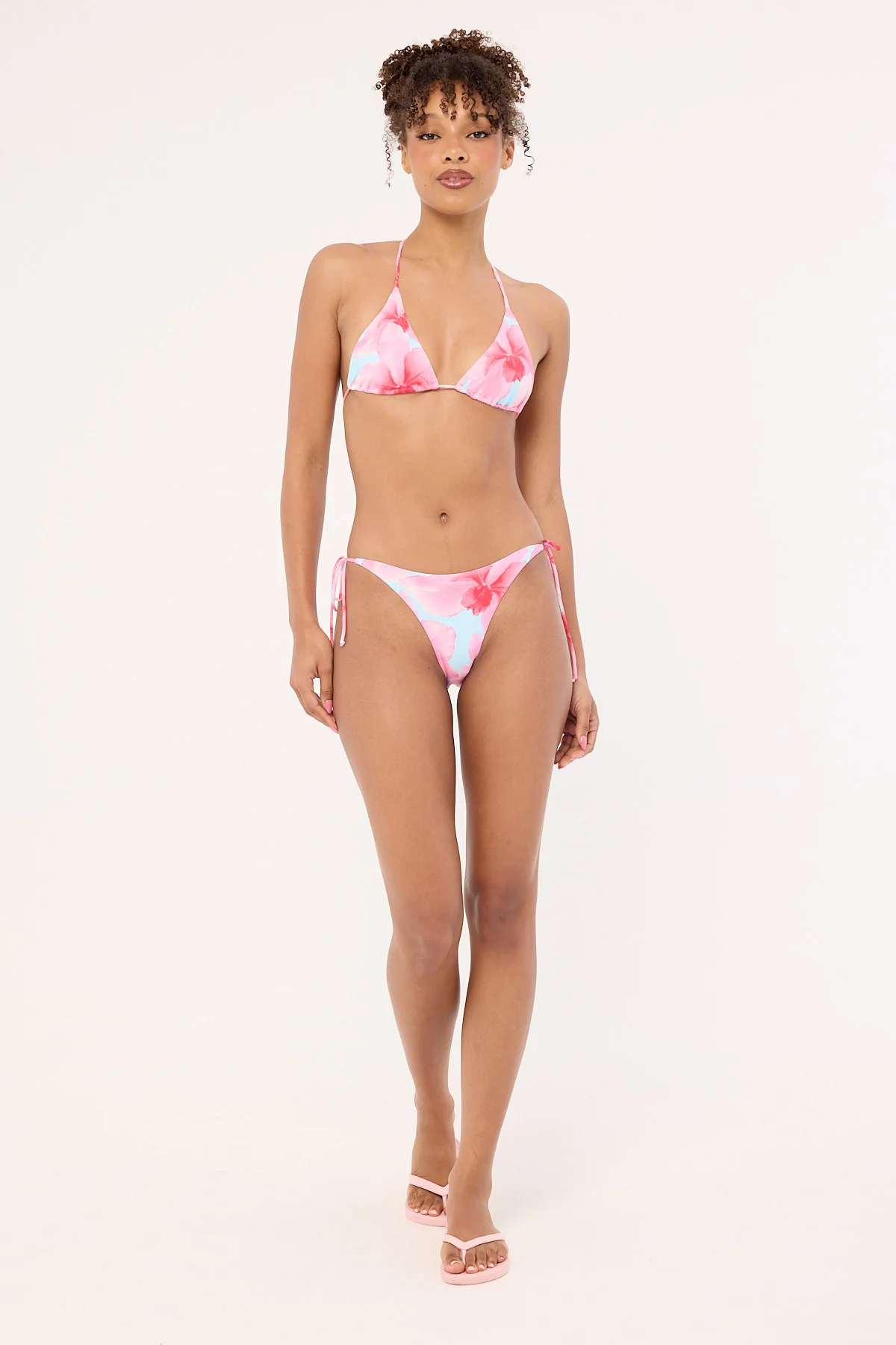 L&t Loula Bloom Bikini Bottom Blue Print