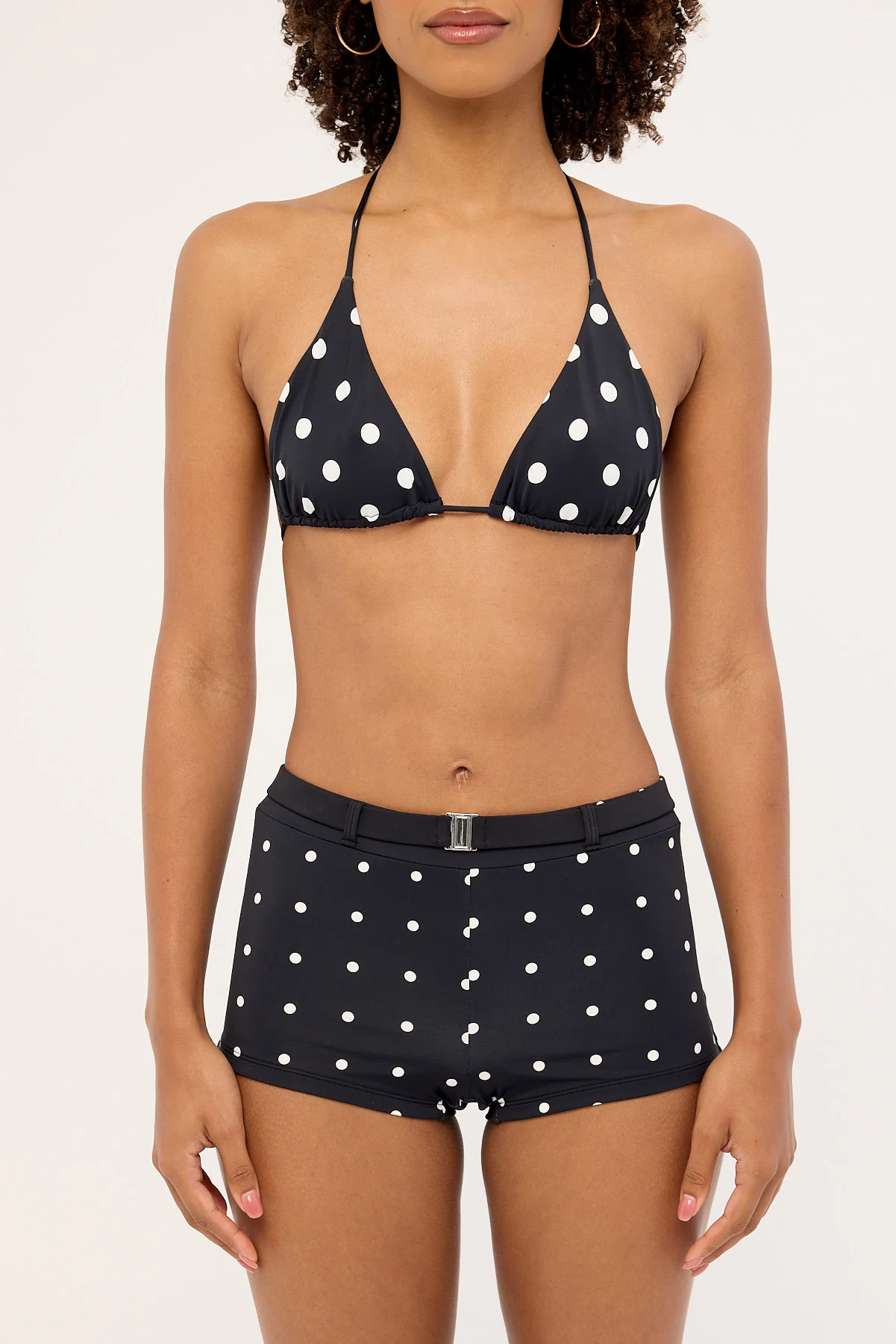L&t POLKA DOT TIE BIKINI TOP Black Polka - Image 7