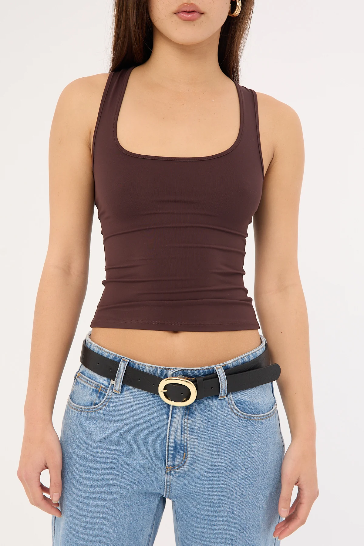 L&t Racer Back Singlet Brown - Image 6
