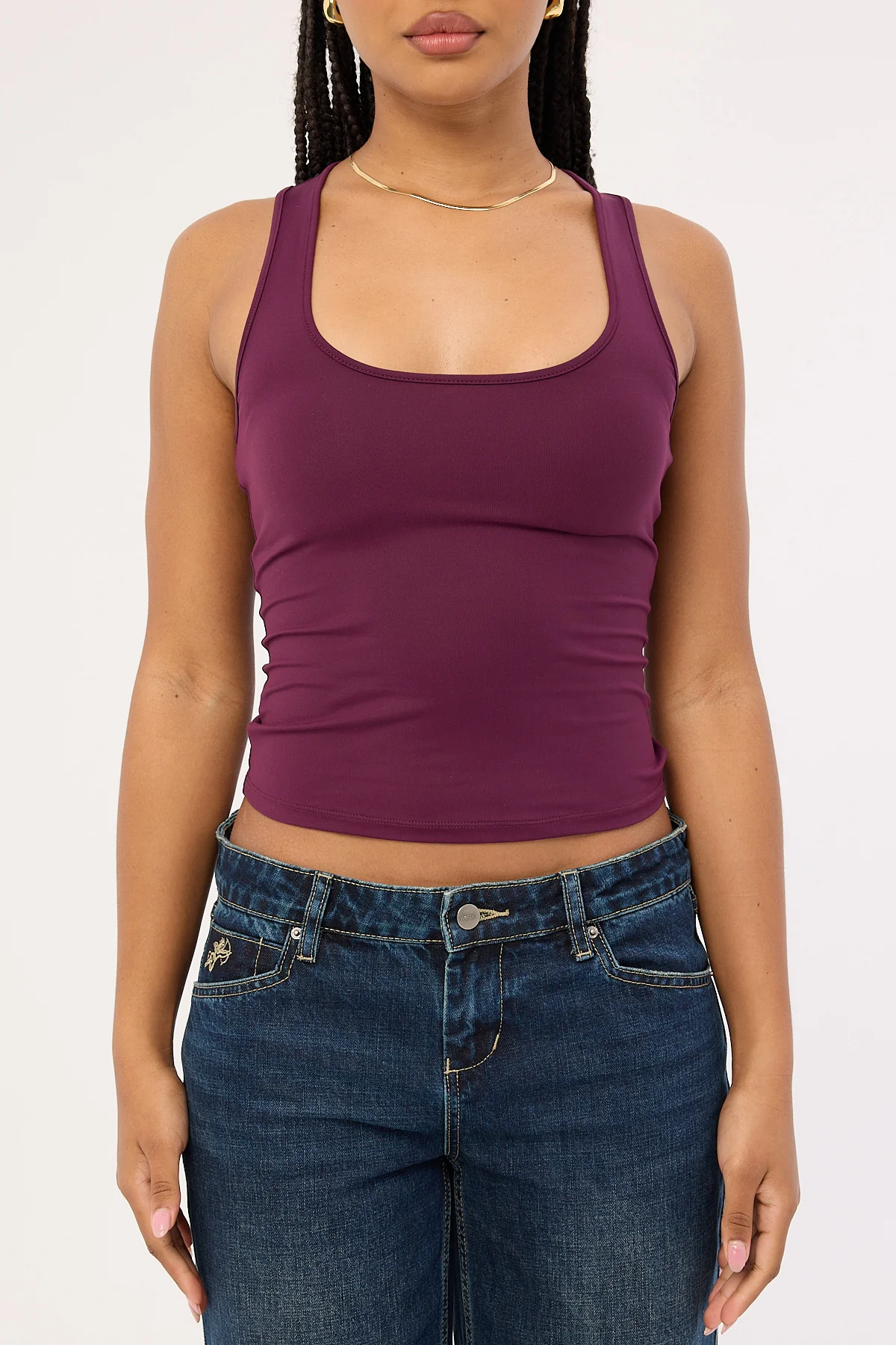 L&t Racer Back Singlet Plum - Image 7