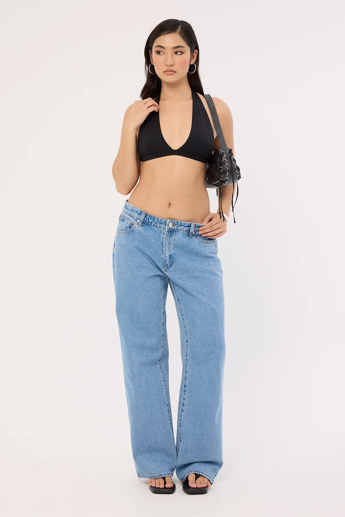 L&t Recycled Halter Bralette Black - Image 3
