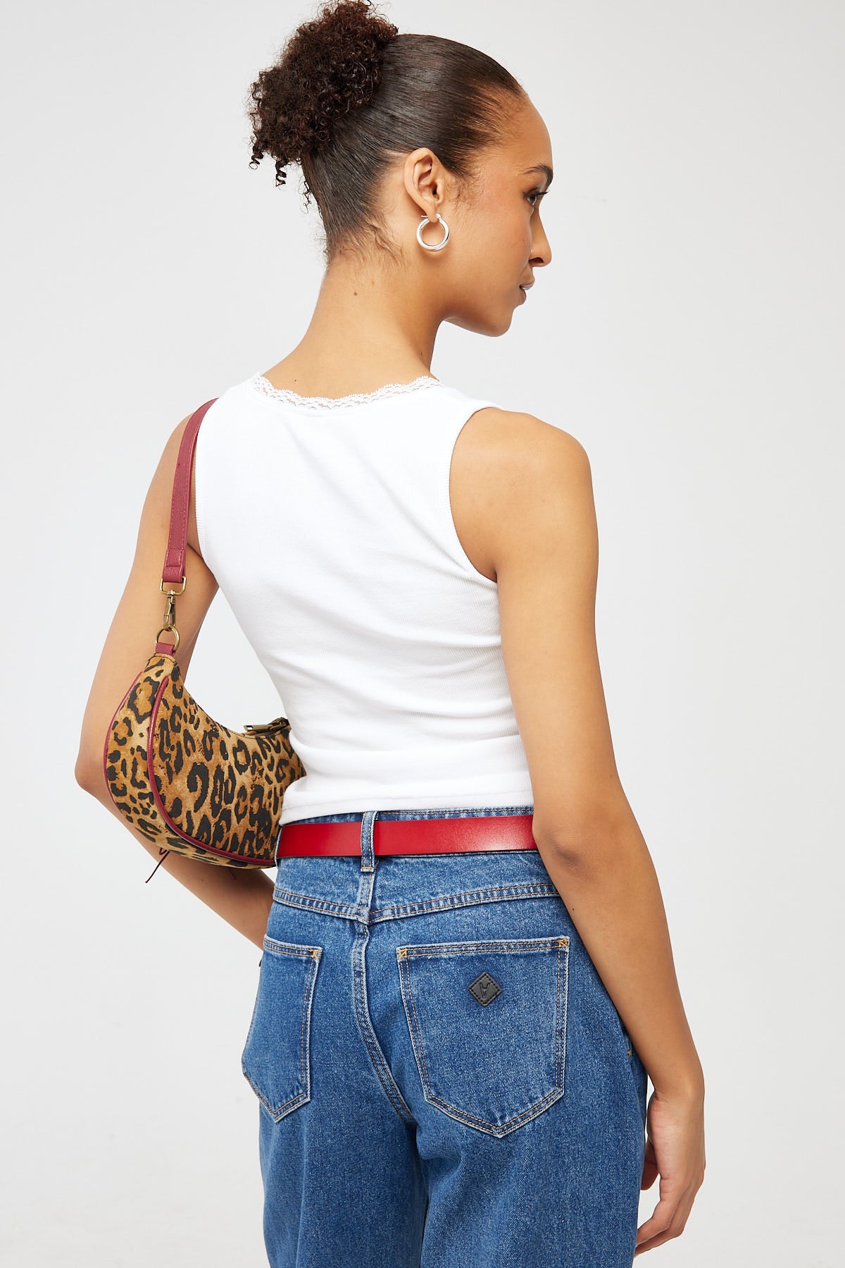 L&t Scoop Neck Lace Trim Top White - Image 5