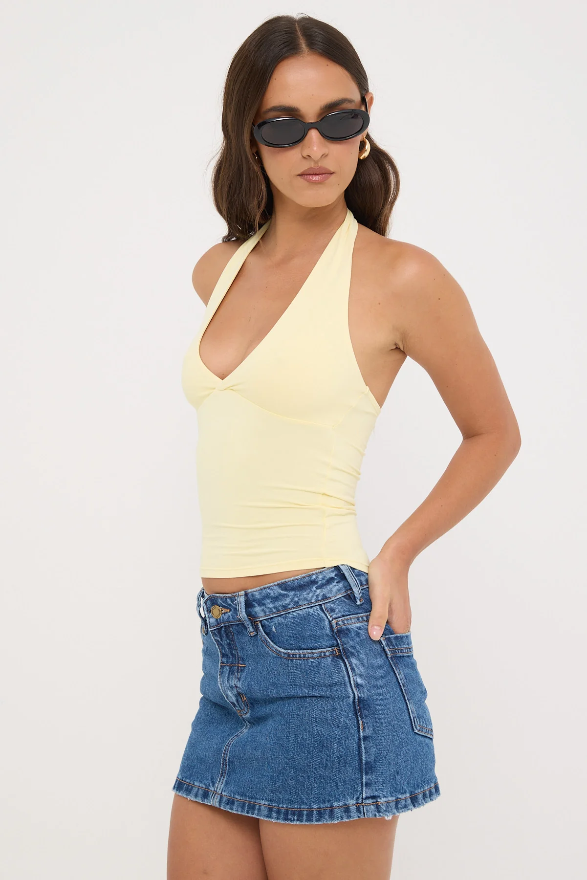 L&t Sylvia Halter Top Lemon - Image 3
