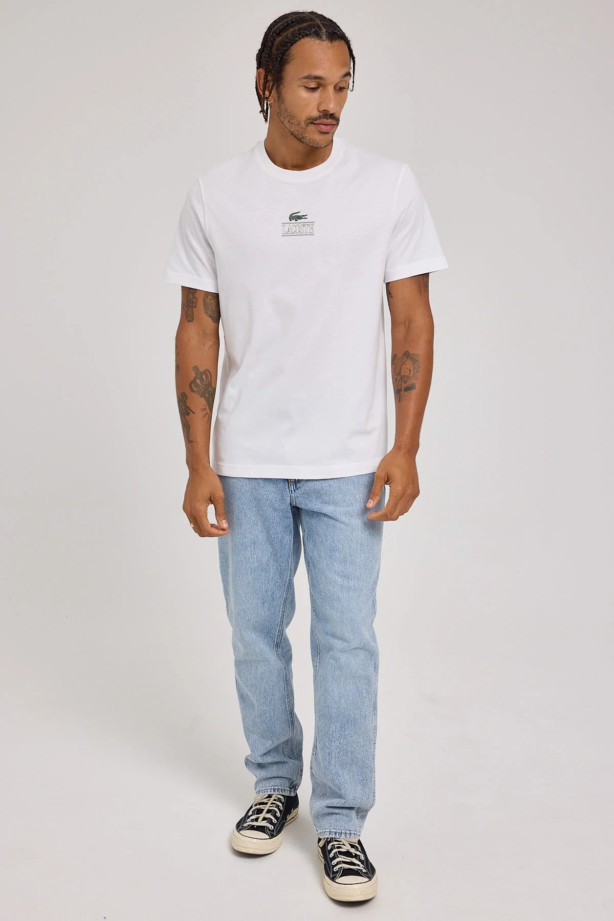 Lacoste Core Graphics Heavy T-Shirt White - Image 2