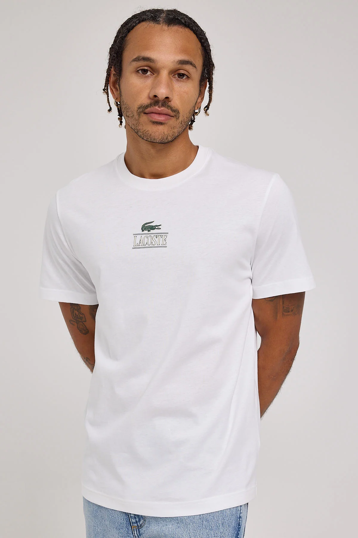 Lacoste Core Graphics Heavy T-Shirt White - Image 3