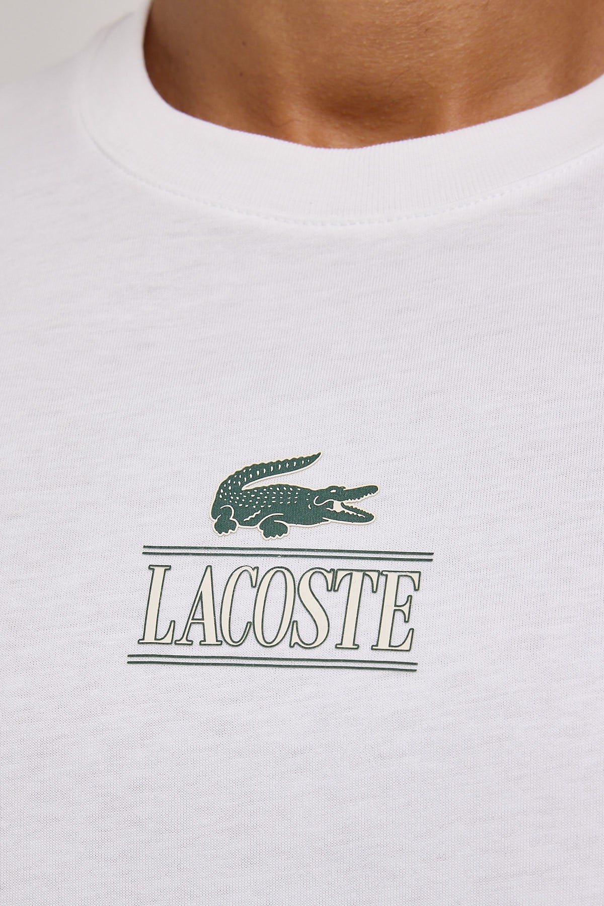 Lacoste Core Graphics Heavy T-Shirt White - Image 5