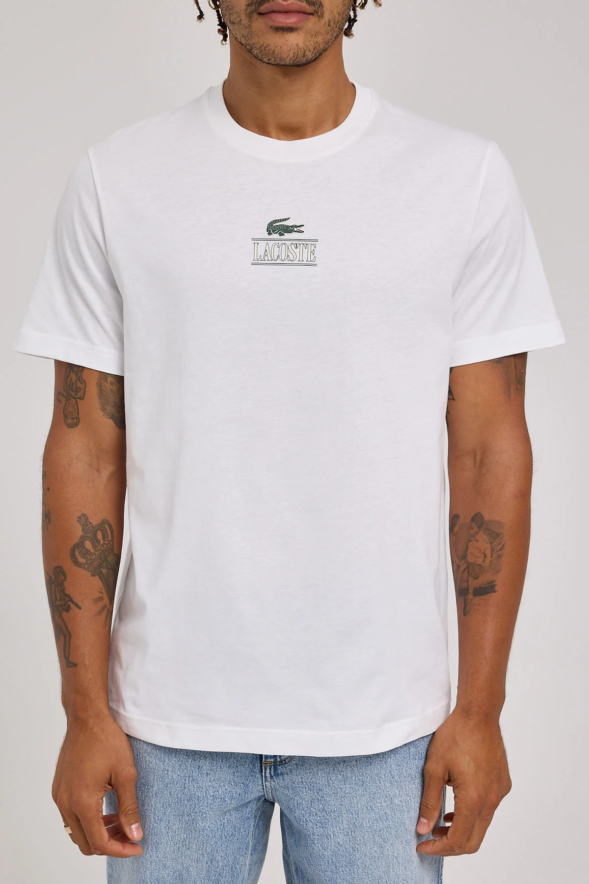 Lacoste Core Graphics Heavy T-Shirt White - Image 6