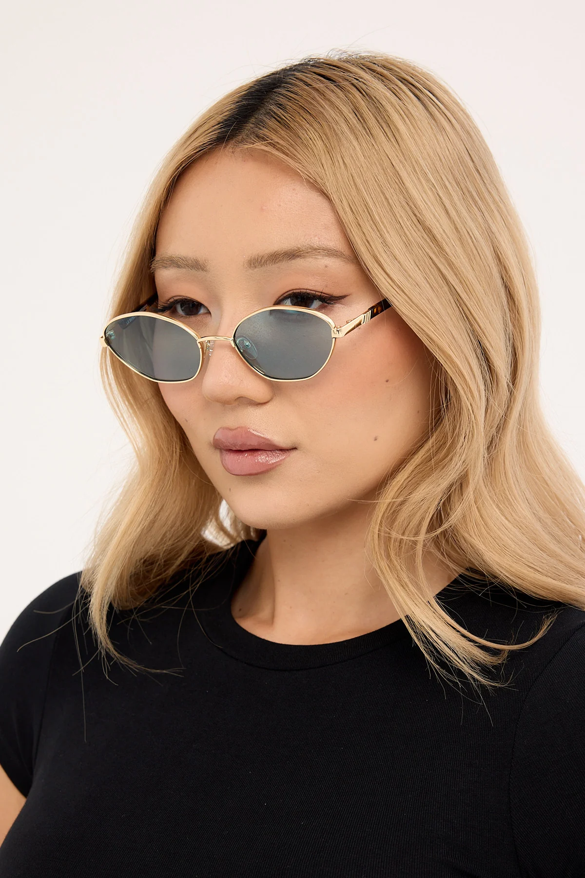 Le Specs Le Bebe Gold Aqua Mono - Image 4