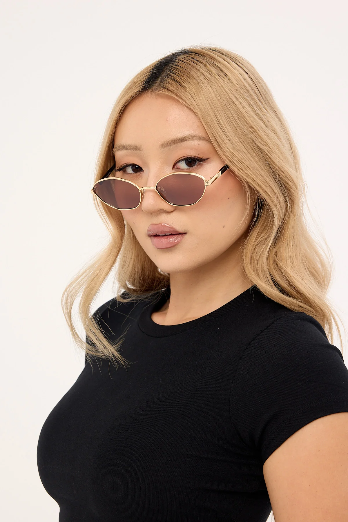 Le Specs Le Bebe Gold Brown Mono - Image 4