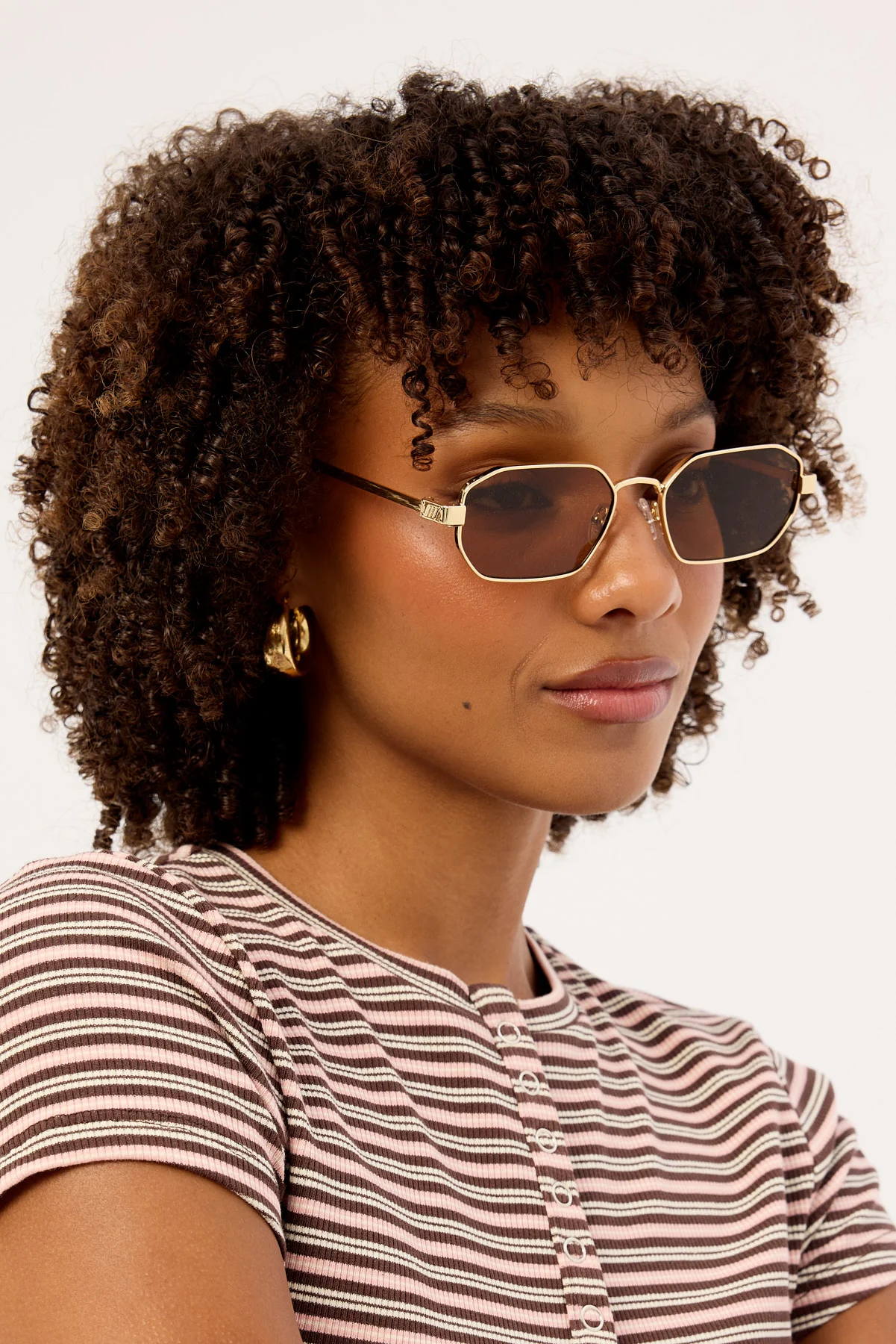 Le Specs Mythic Gold/Light Brown Mono - Image 4
