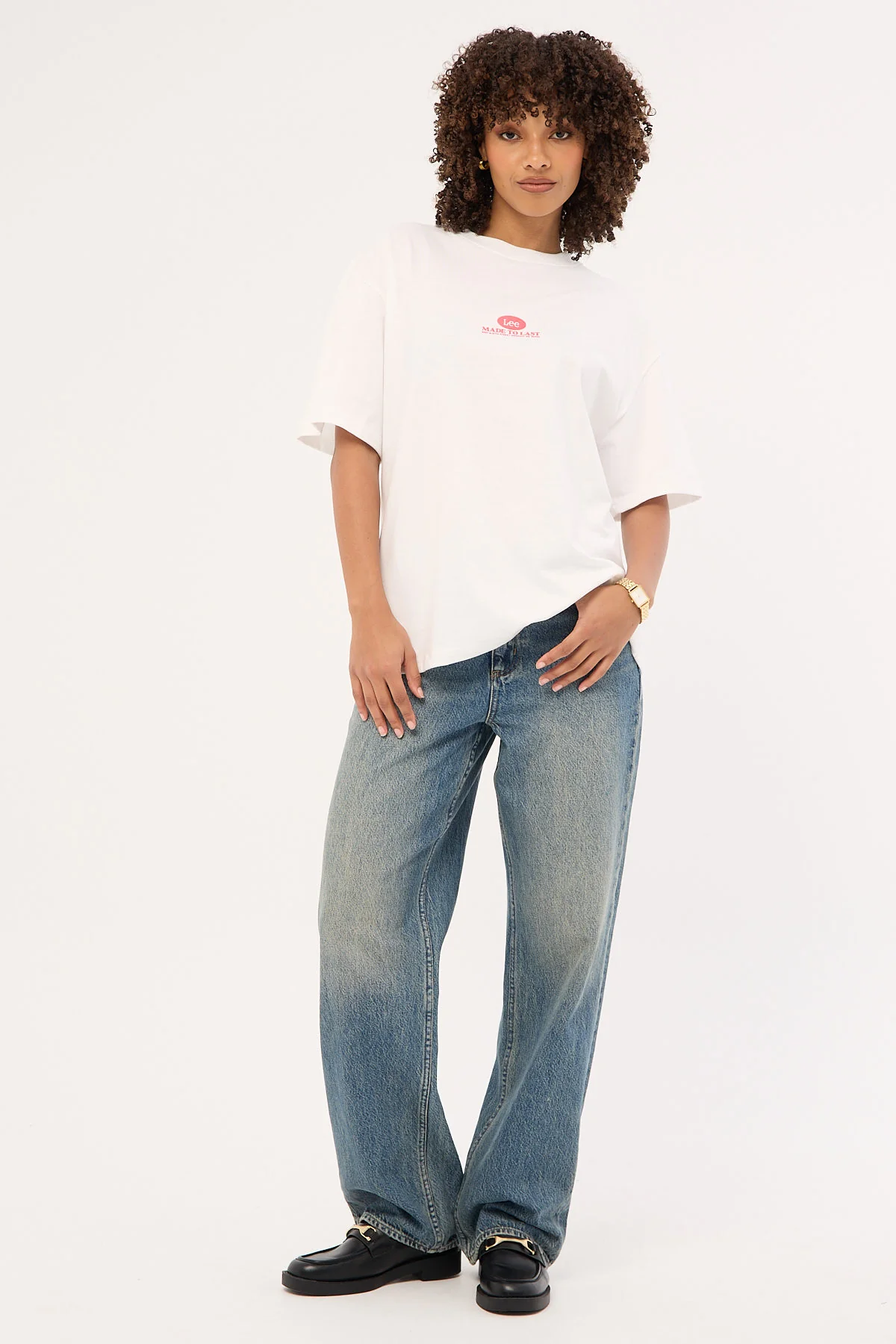 Lee Billboard Baggy Tee Optic White - Image 2