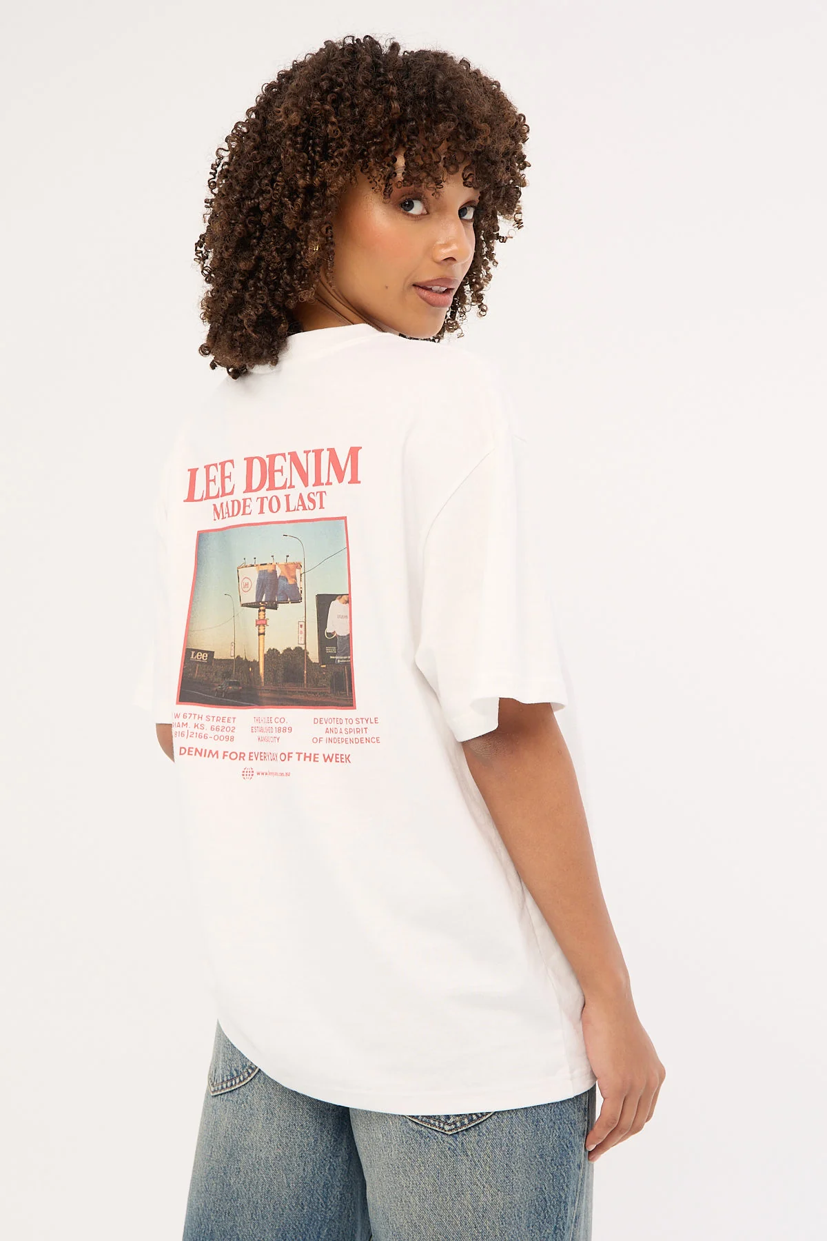Lee Billboard Baggy Tee Optic White - Image 5