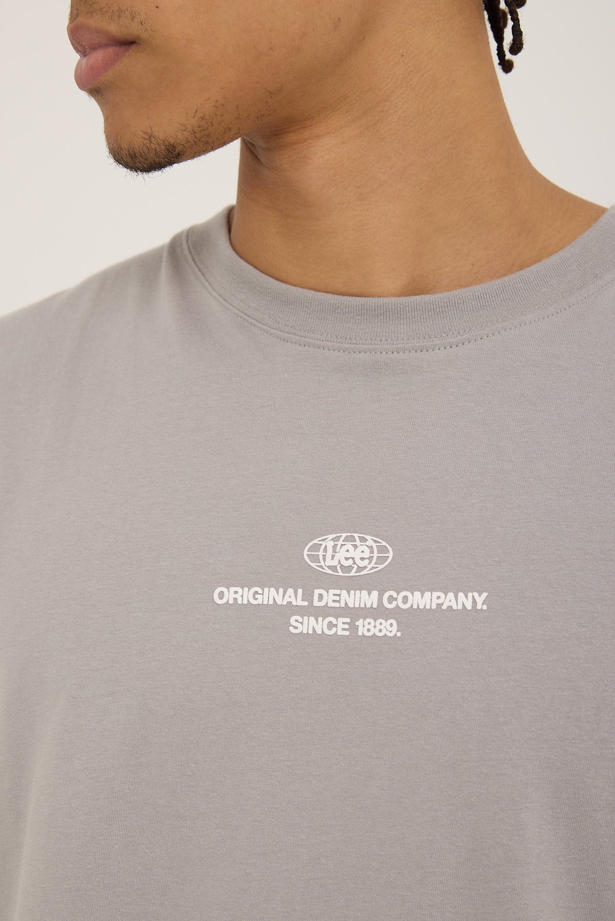 Lee Denim Co Muscle Tee Stone Steel - Image 4
