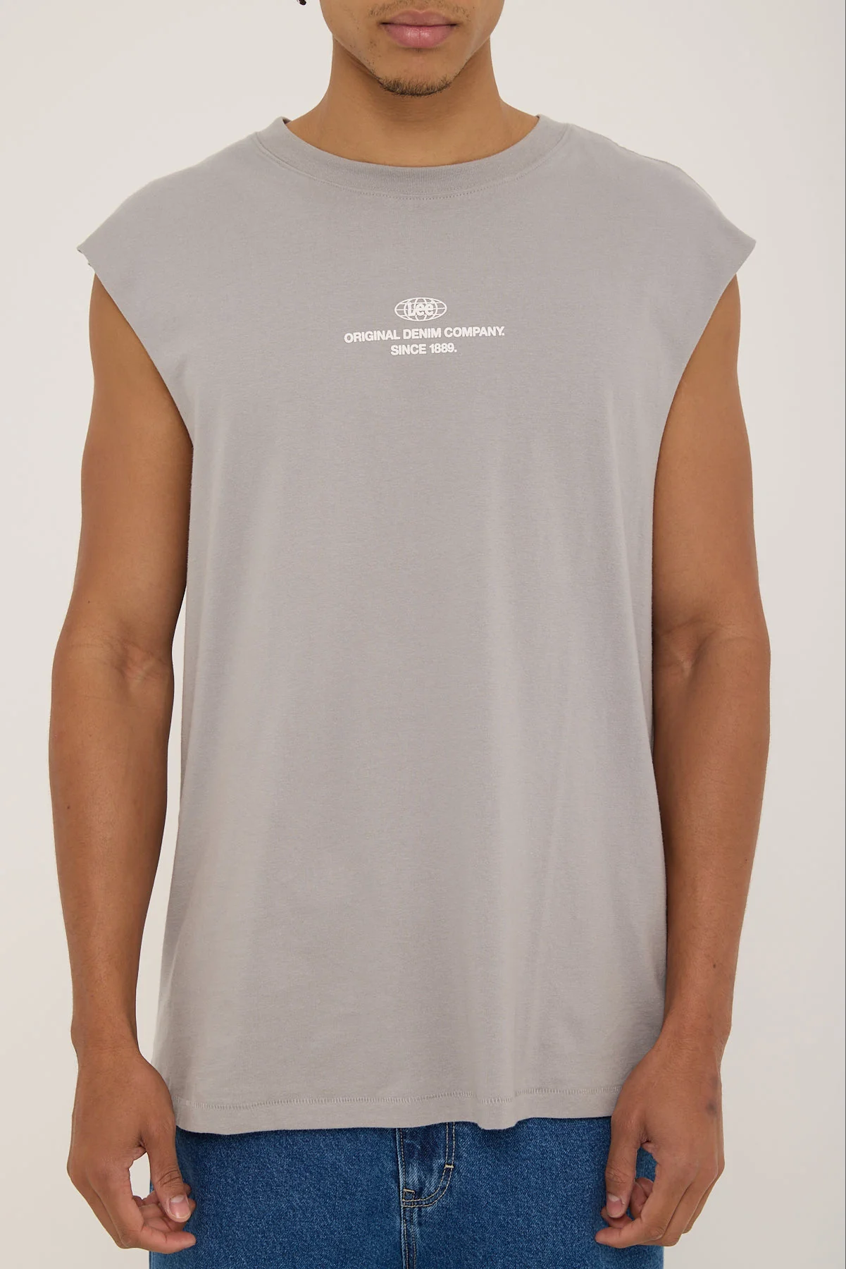 Lee Denim Co Muscle Tee Stone Steel - Image 6