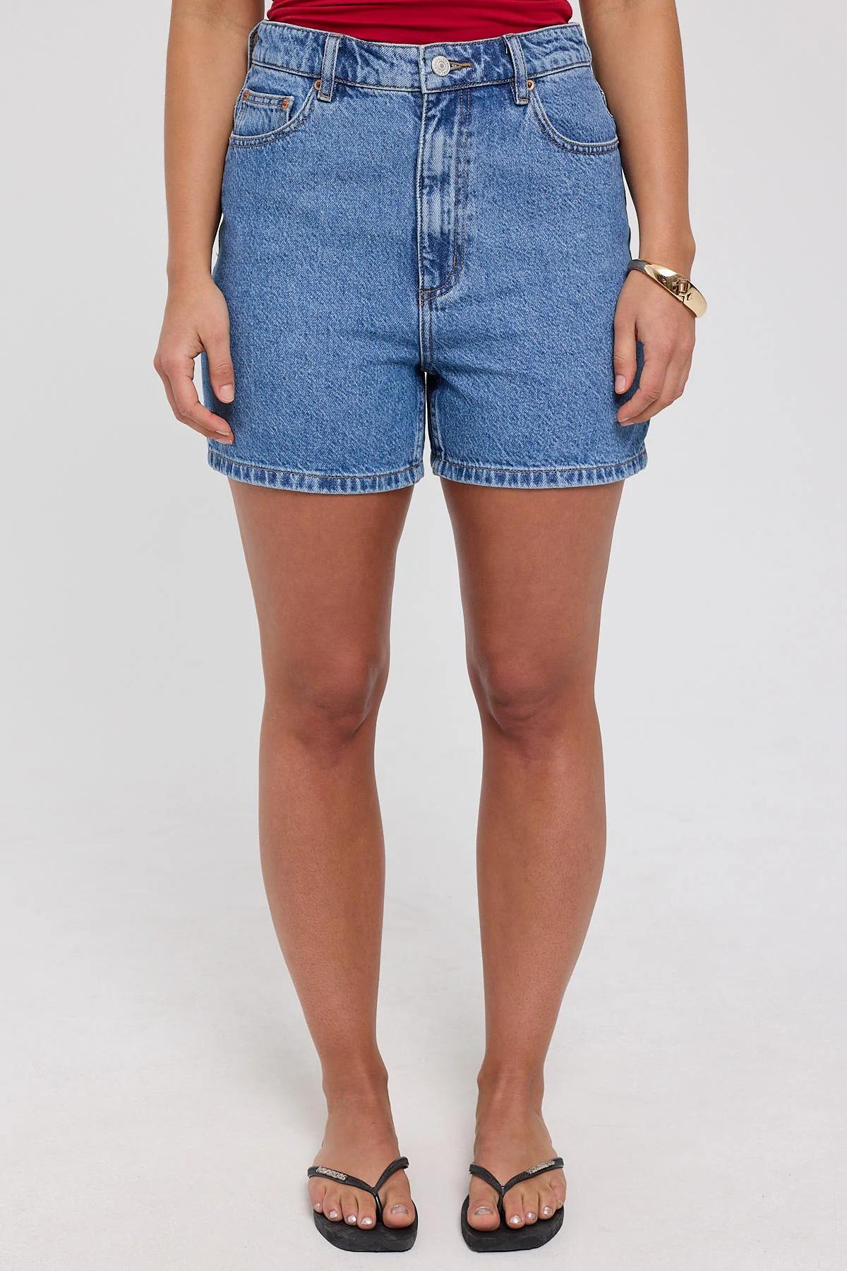 Lee High Moms Denim Short Bold Blue - Image 6
