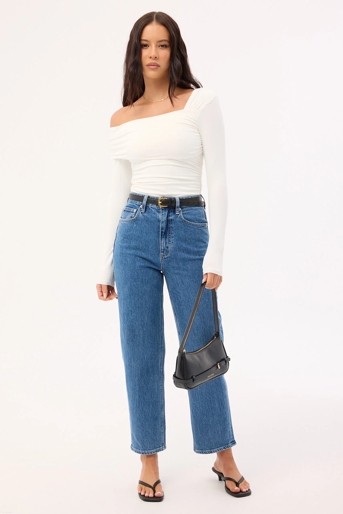 Lee High Straight Crop Jean Cobalt Blue