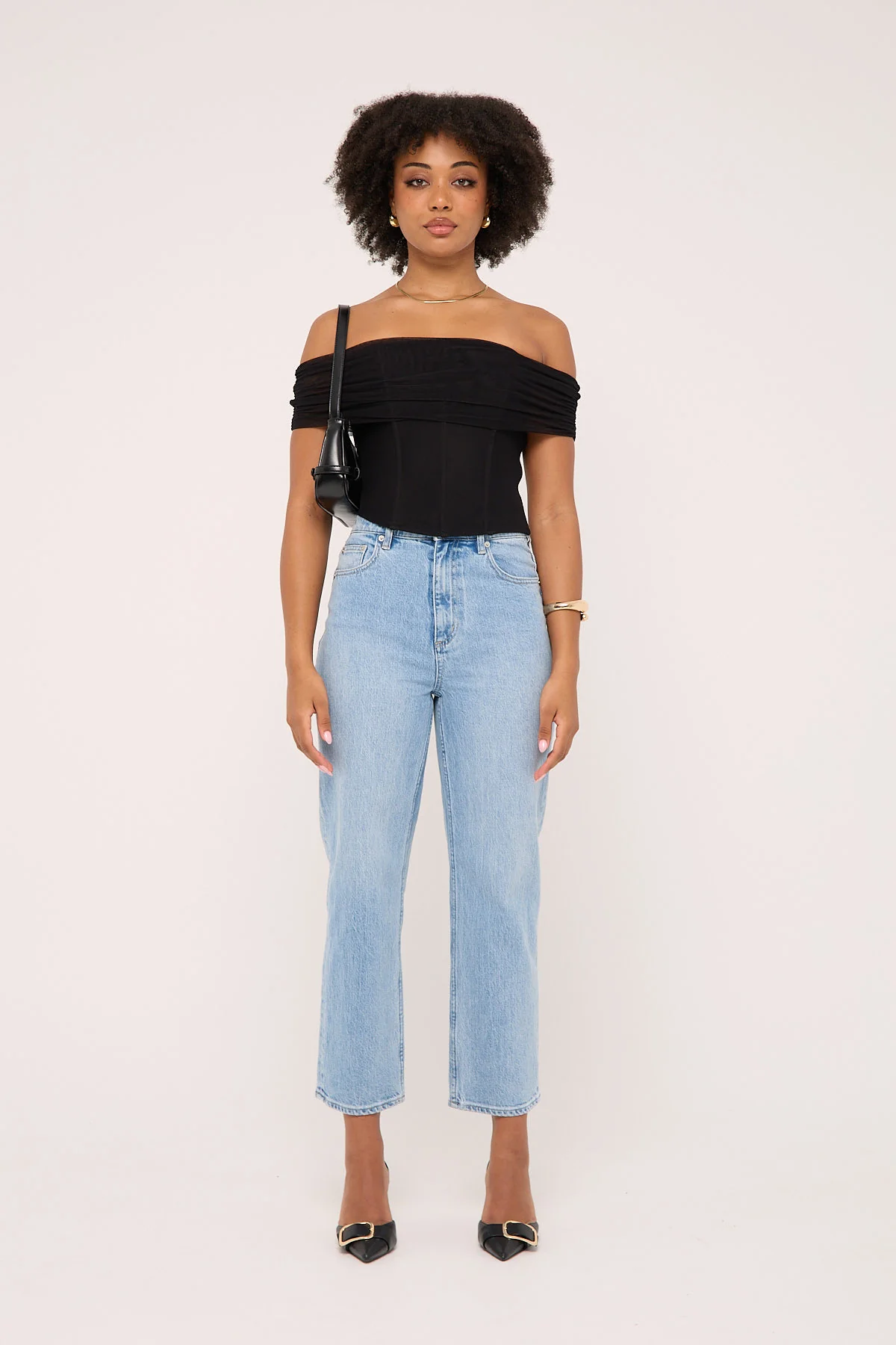 Lee High Straight Crop Jean Skyline Blue - Image 2