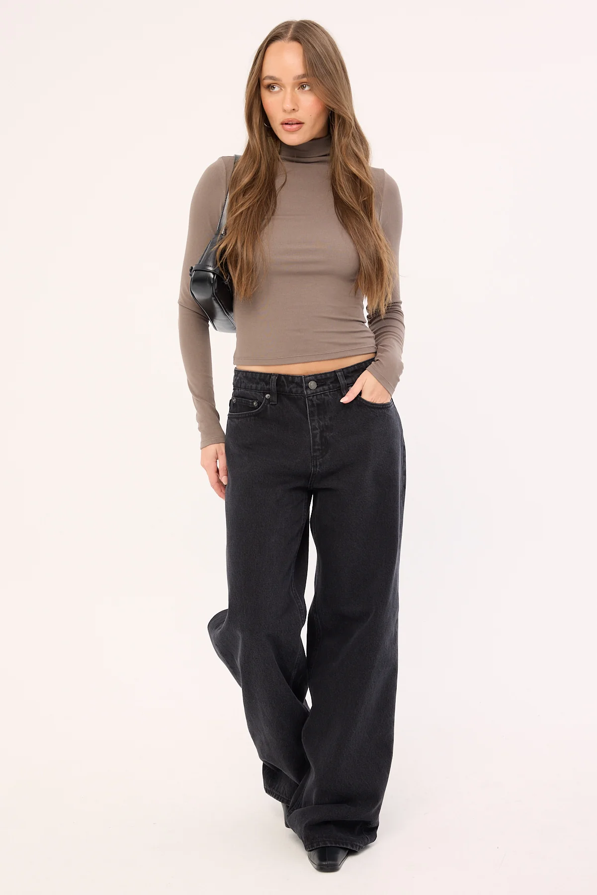 Lee Low Slouch Jean Black Super Used - Image 2