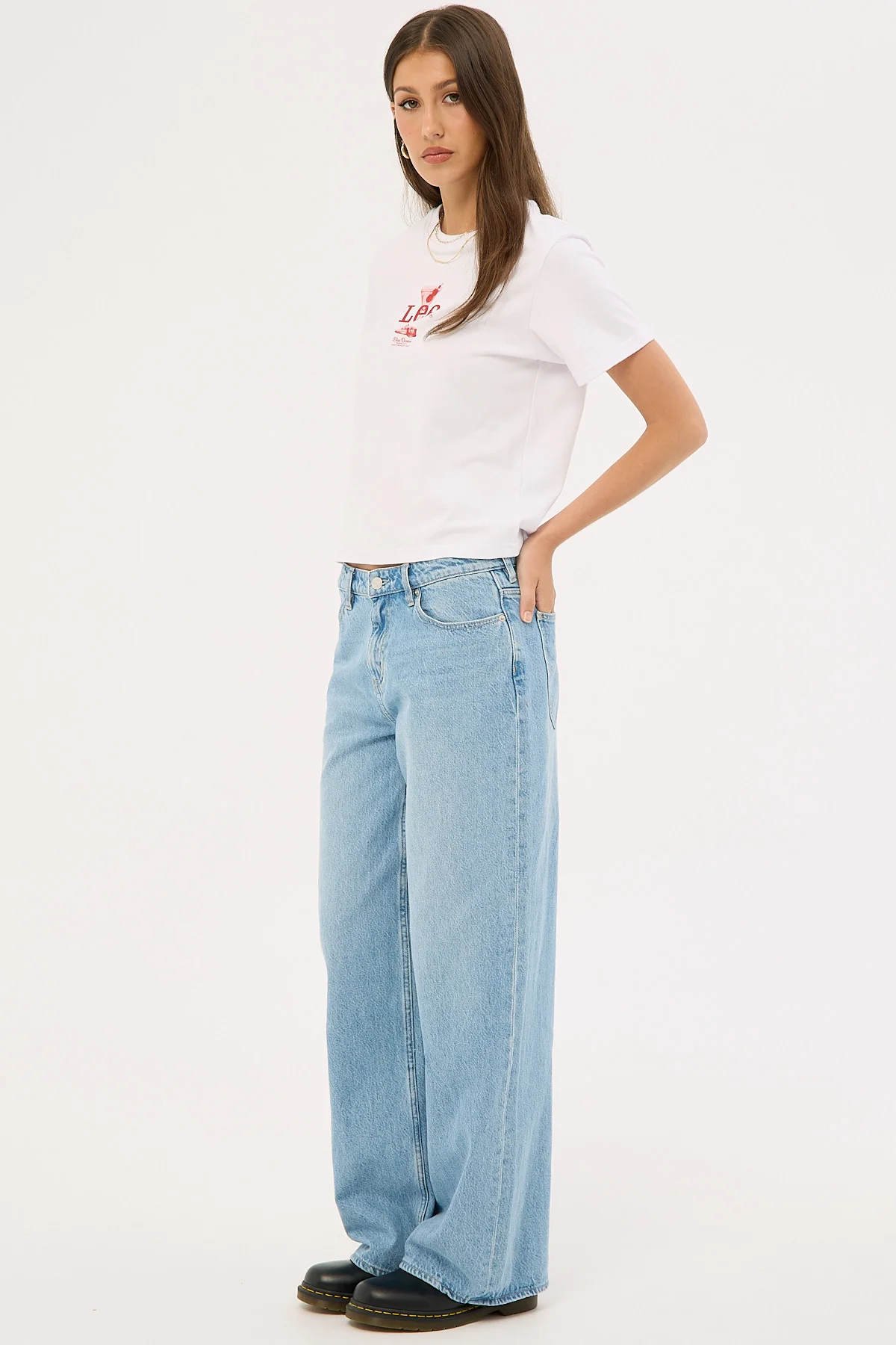 Lee Low Slouch Jean Skyline Blue - Image 4