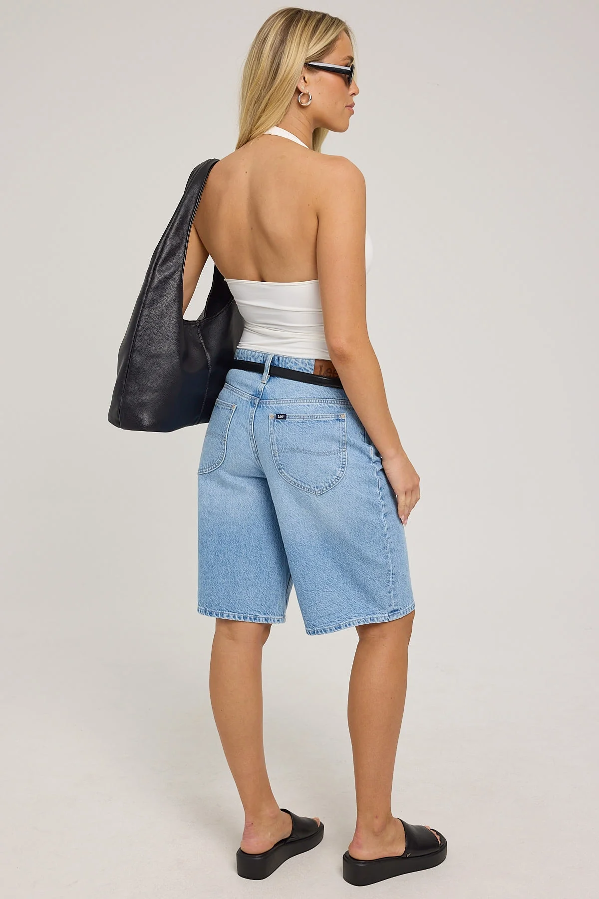 Lee Low Slouch Jort Crystal Blue - Image 3