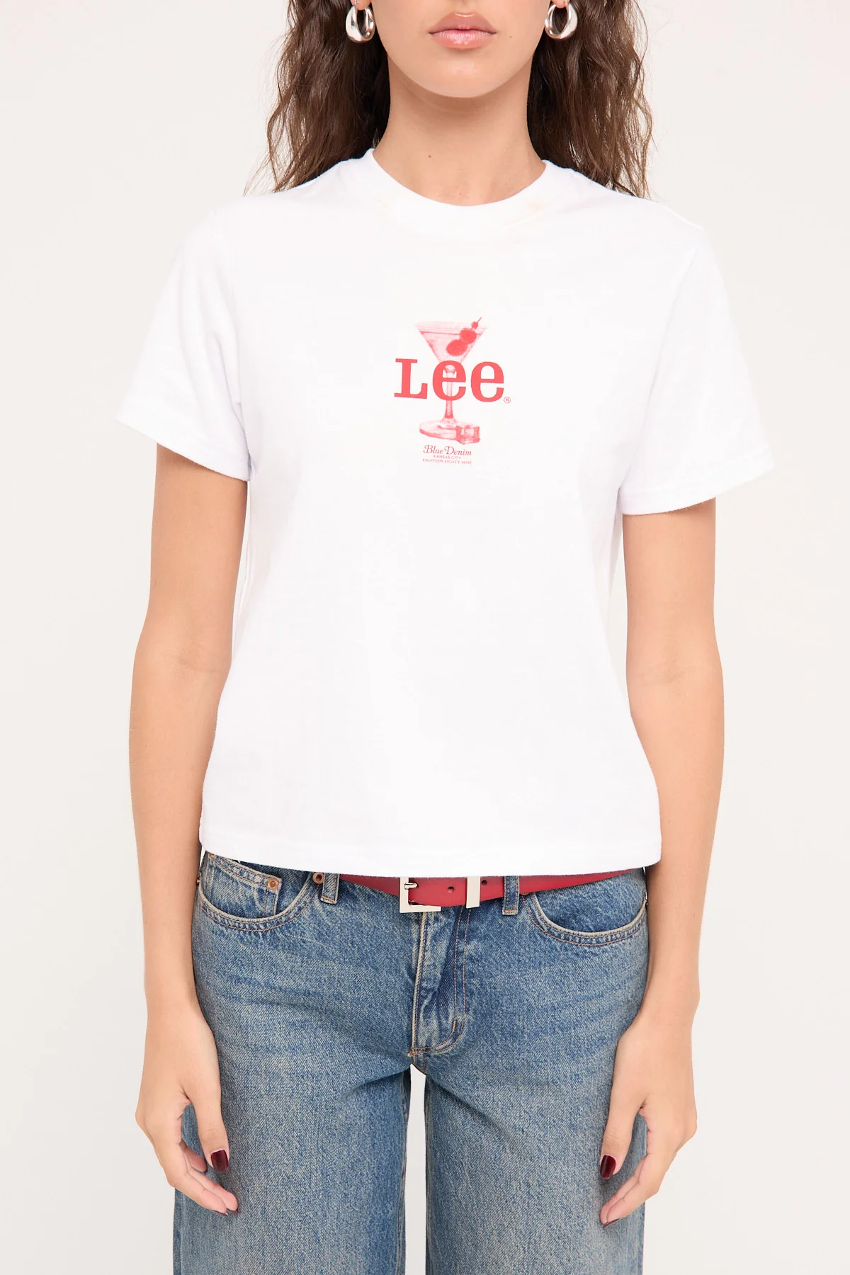 Lee Martini Shrunken Tee Optic White - Image 6