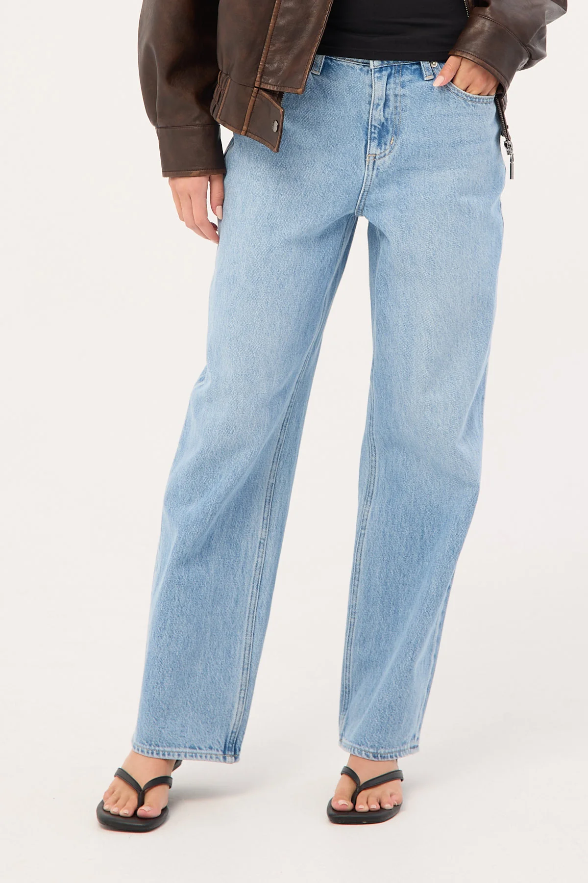 Lee Mid Baggy Petite Jean Skyline Blue - Image 3
