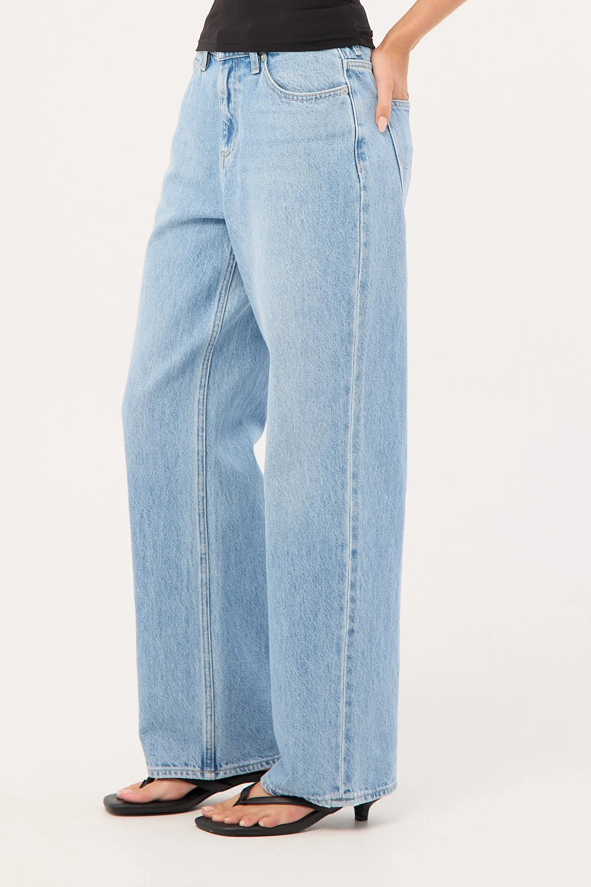 Lee Mid Baggy Petite Jean Skyline Blue - Image 5