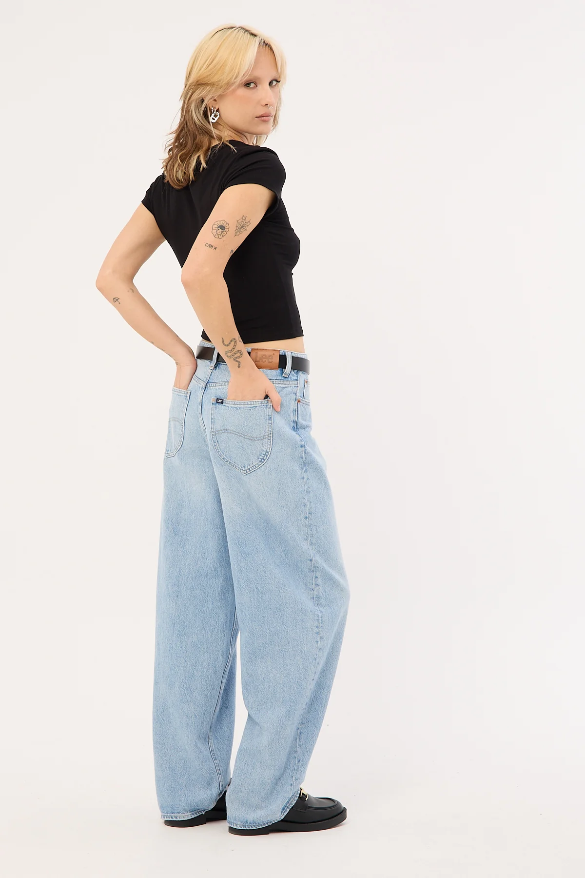 Lee Mid Baggy Taper Jean Concrete Blue - Image 6