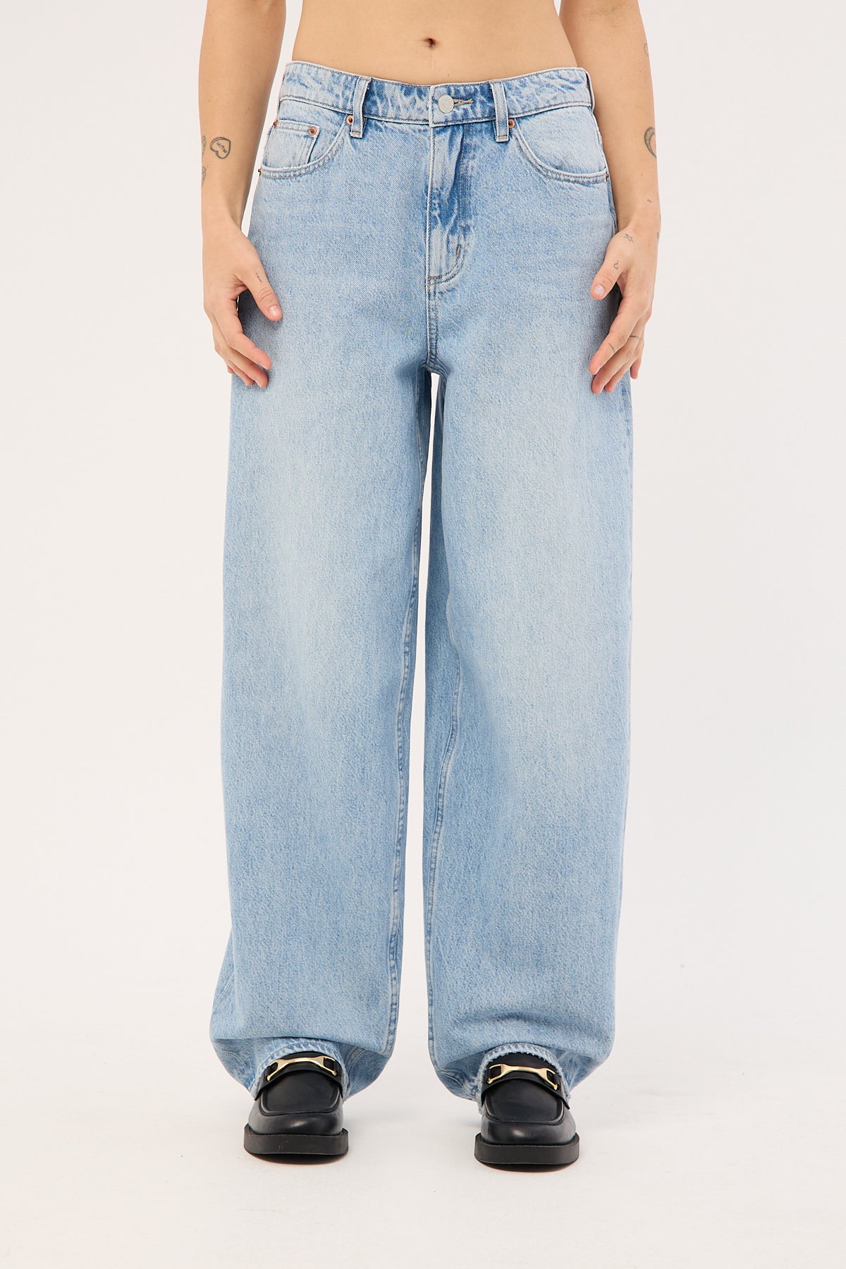 Lee Mid Baggy Taper Jean Concrete Blue - Image 9