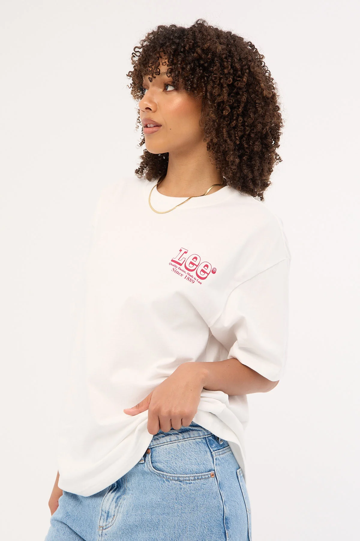Lee Pattern Room Baggy Tee Optic White - Image 4