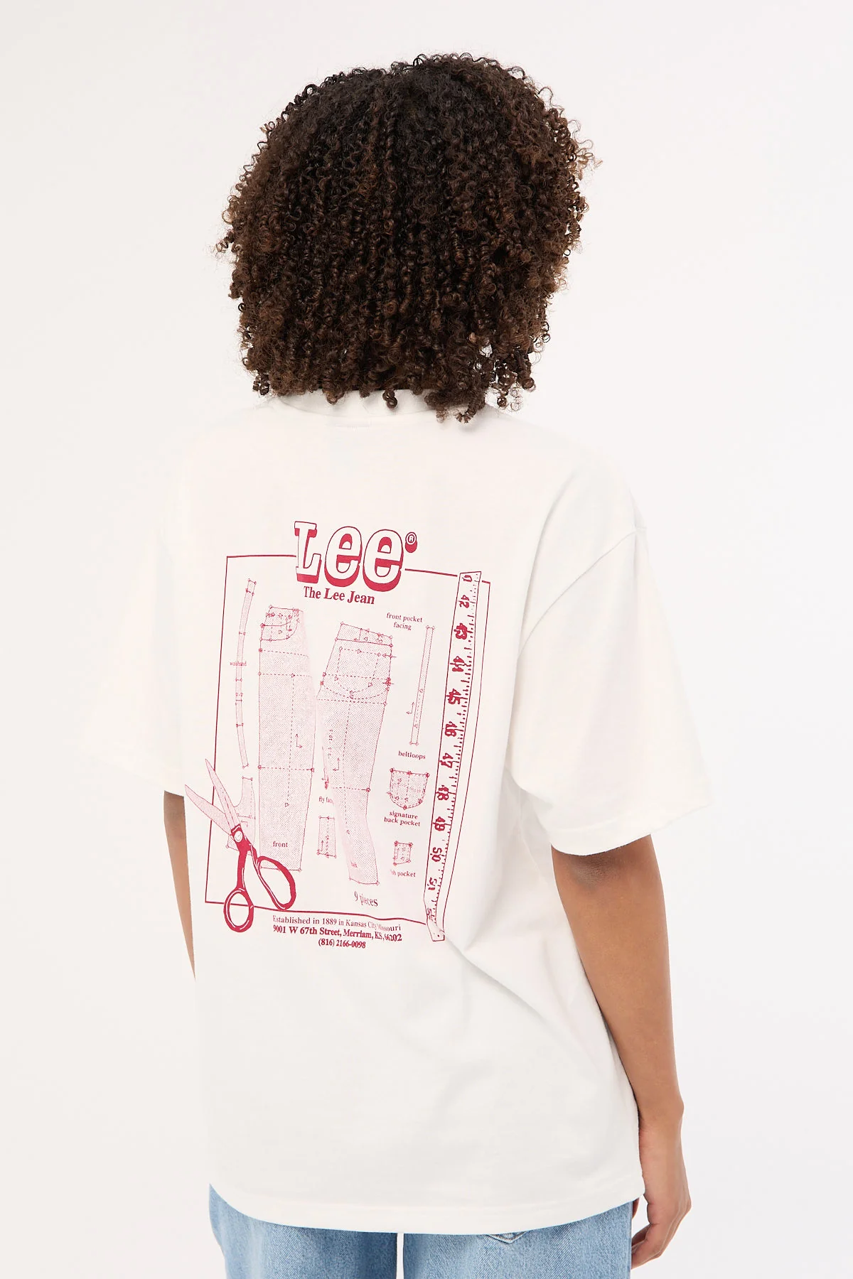 Lee Pattern Room Baggy Tee Optic White - Image 5