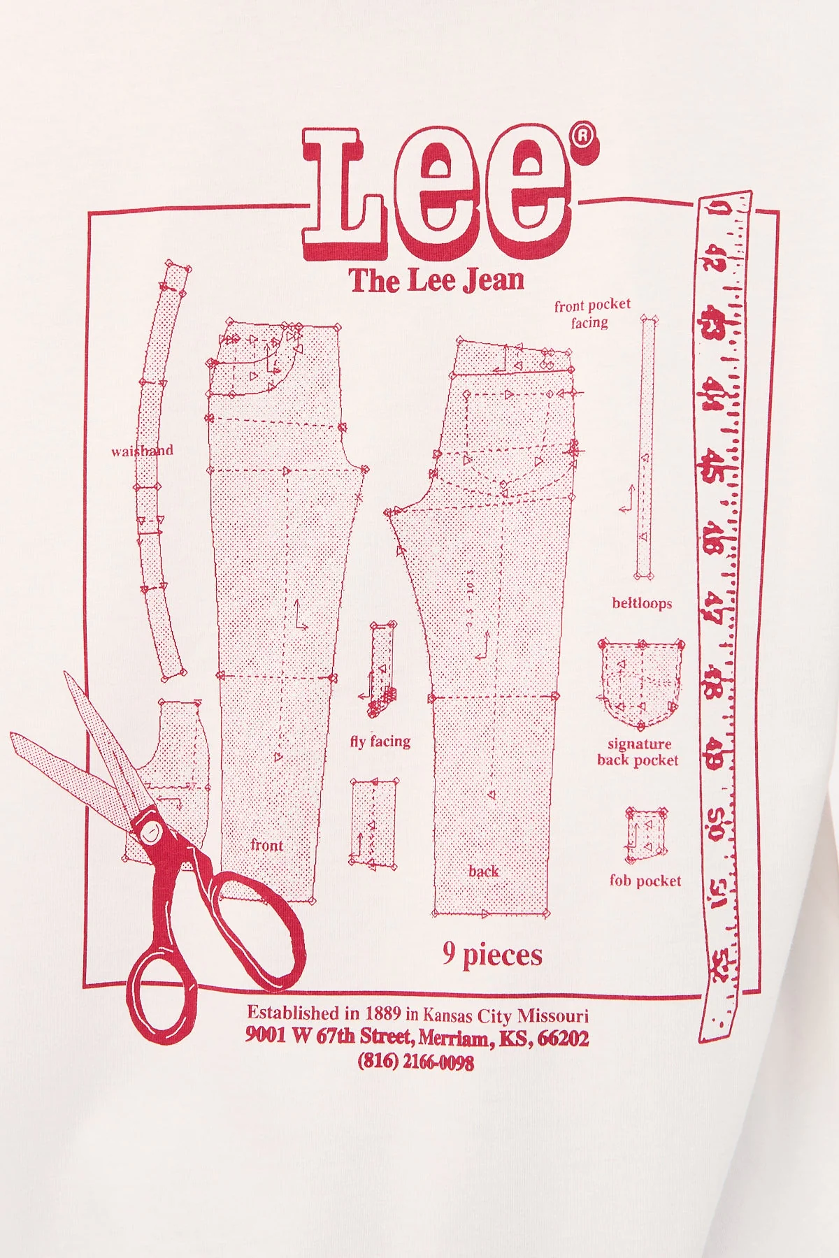 Lee Pattern Room Baggy Tee Optic White - Image 6