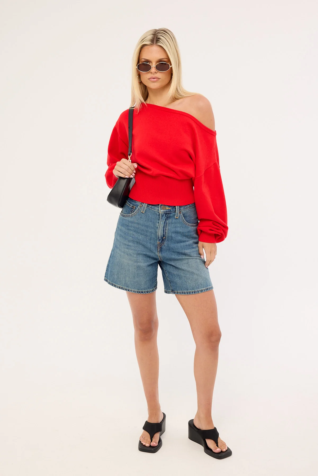 Levi's High Baggy Denim Short Stop Flaxing