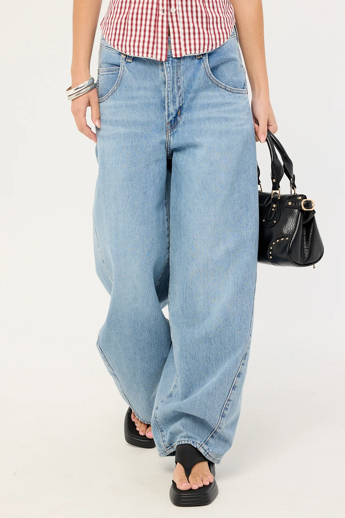 Levi's Super Baggy Barrel Jean Mid Blue Denim - Image 2