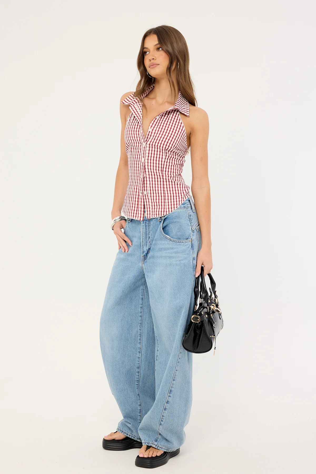 Levi's Super Baggy Barrel Jean Mid Blue Denim - Image 4
