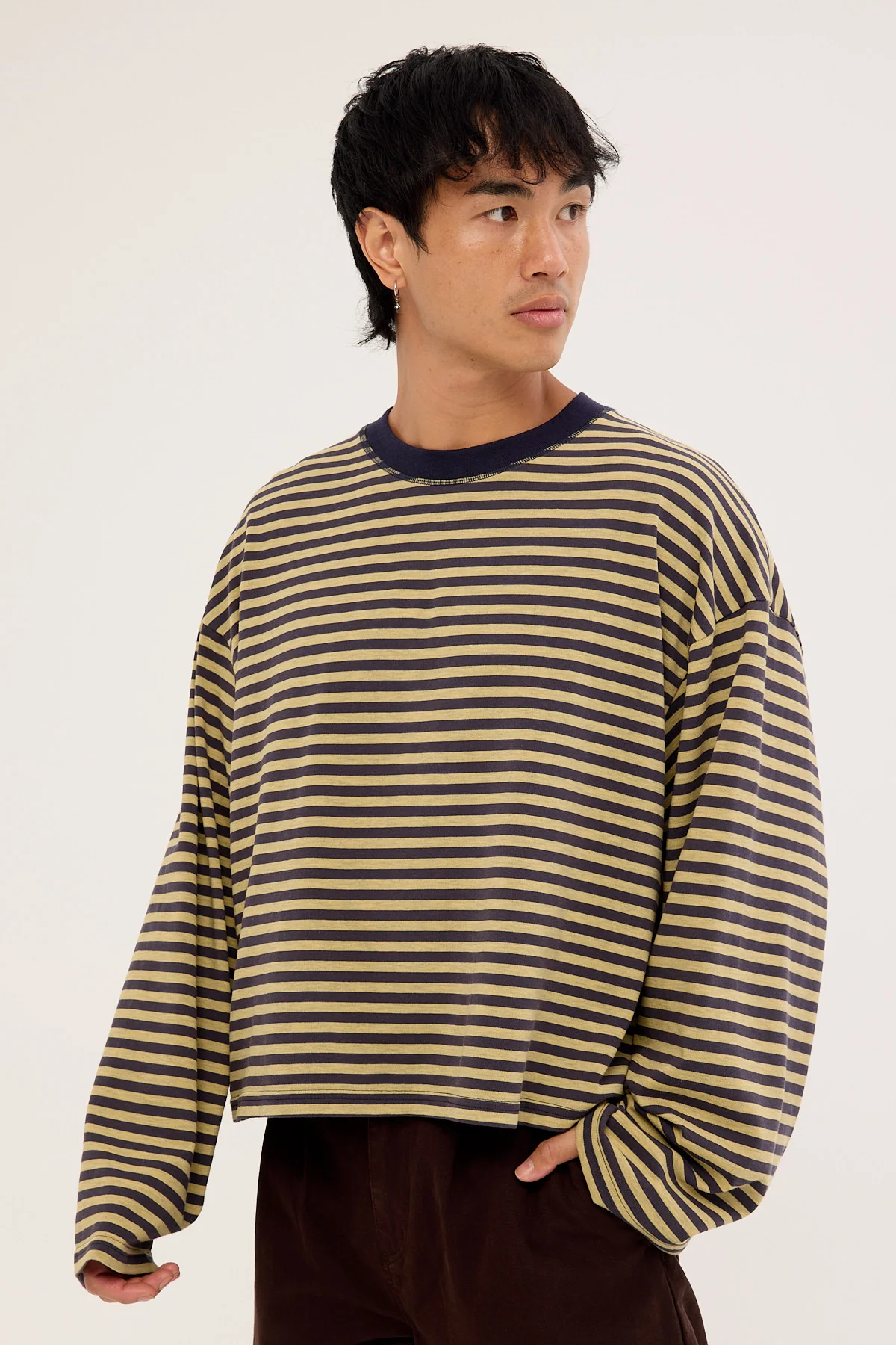 Lioness Bloom Long Sleeve Beige Stripe - Image 3