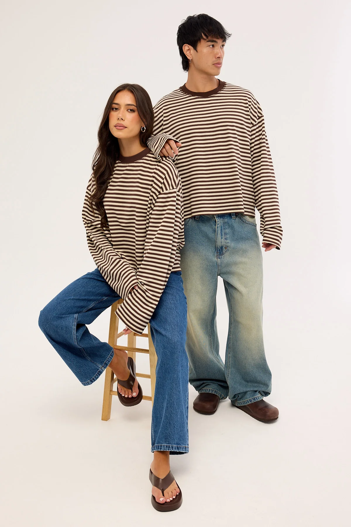 Lioness Bloom Long Sleeve Dark Chocolate Stripe - Image 4