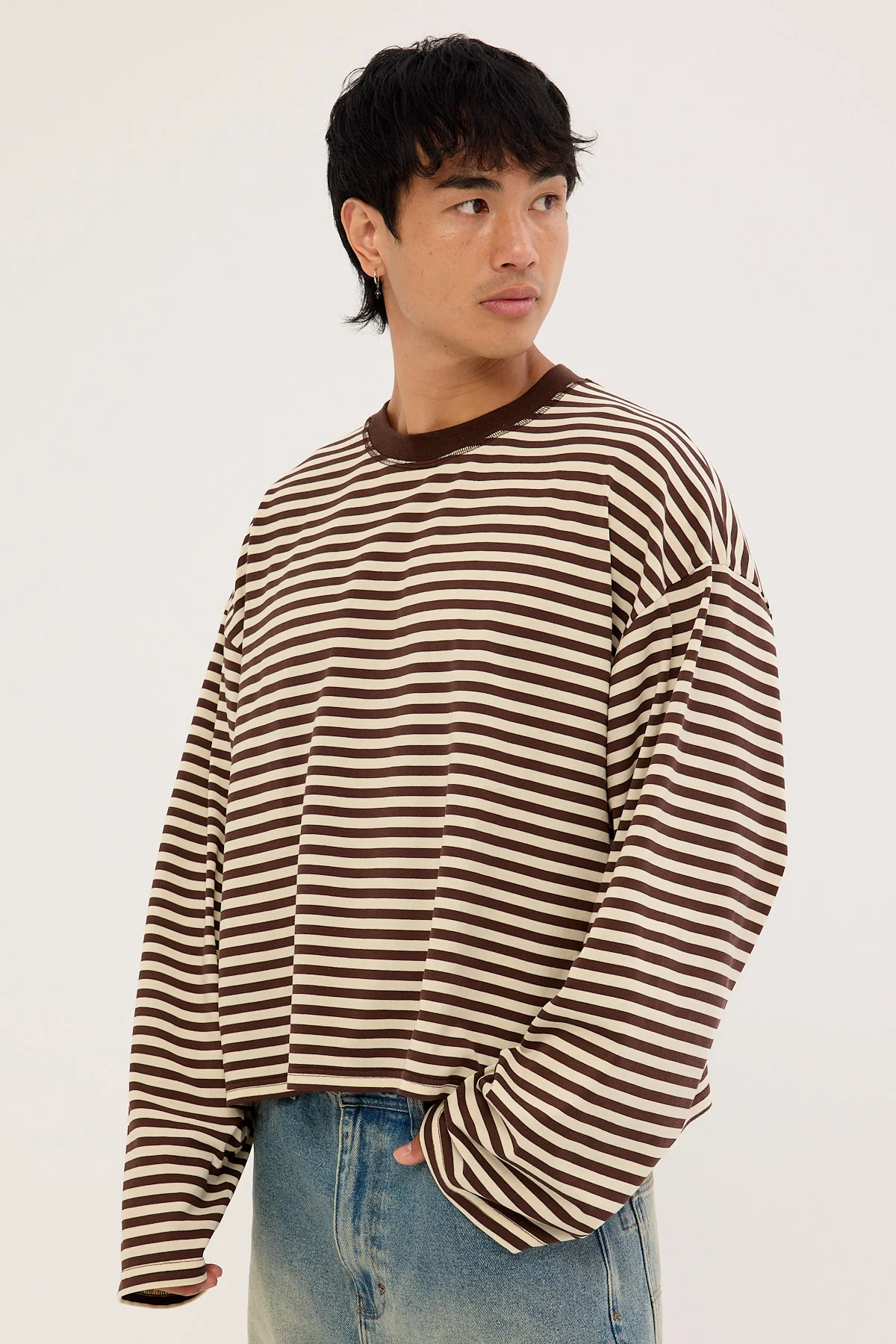 Lioness Bloom Long Sleeve Dark Chocolate Stripe - Image 6