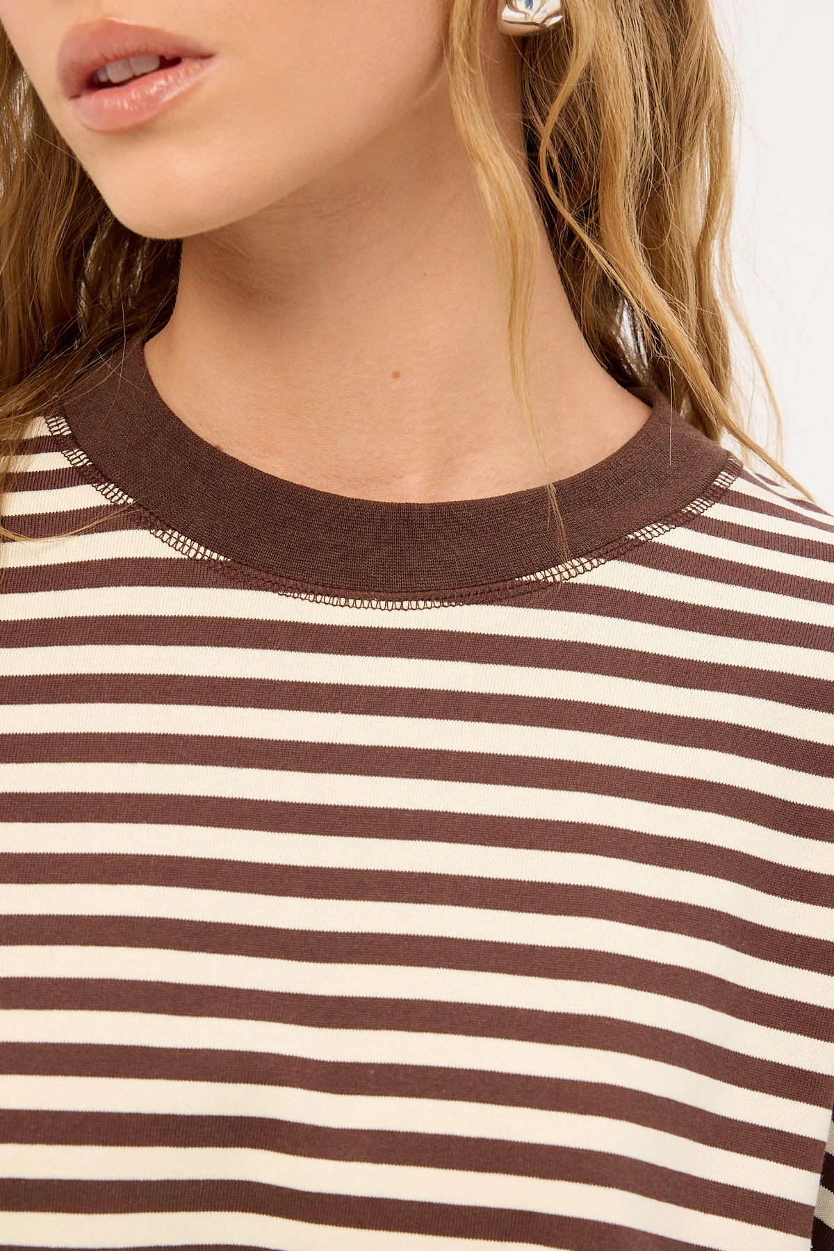 Lioness Bloom Long Sleeve Dark Chocolate Stripe - Image 7