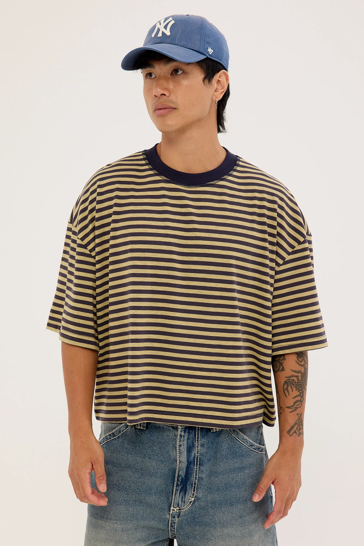 Lioness Bloom Short Sleeve Beige Stripe - Image 7