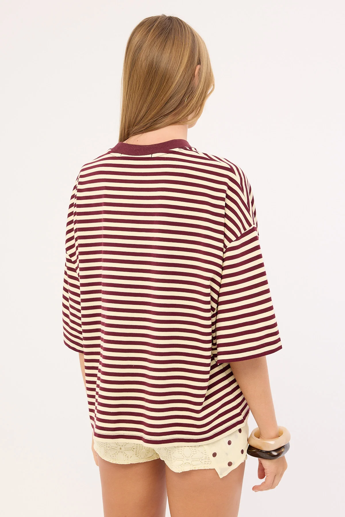Lioness Bloom Short Sleeve Plum Stripe - Image 5