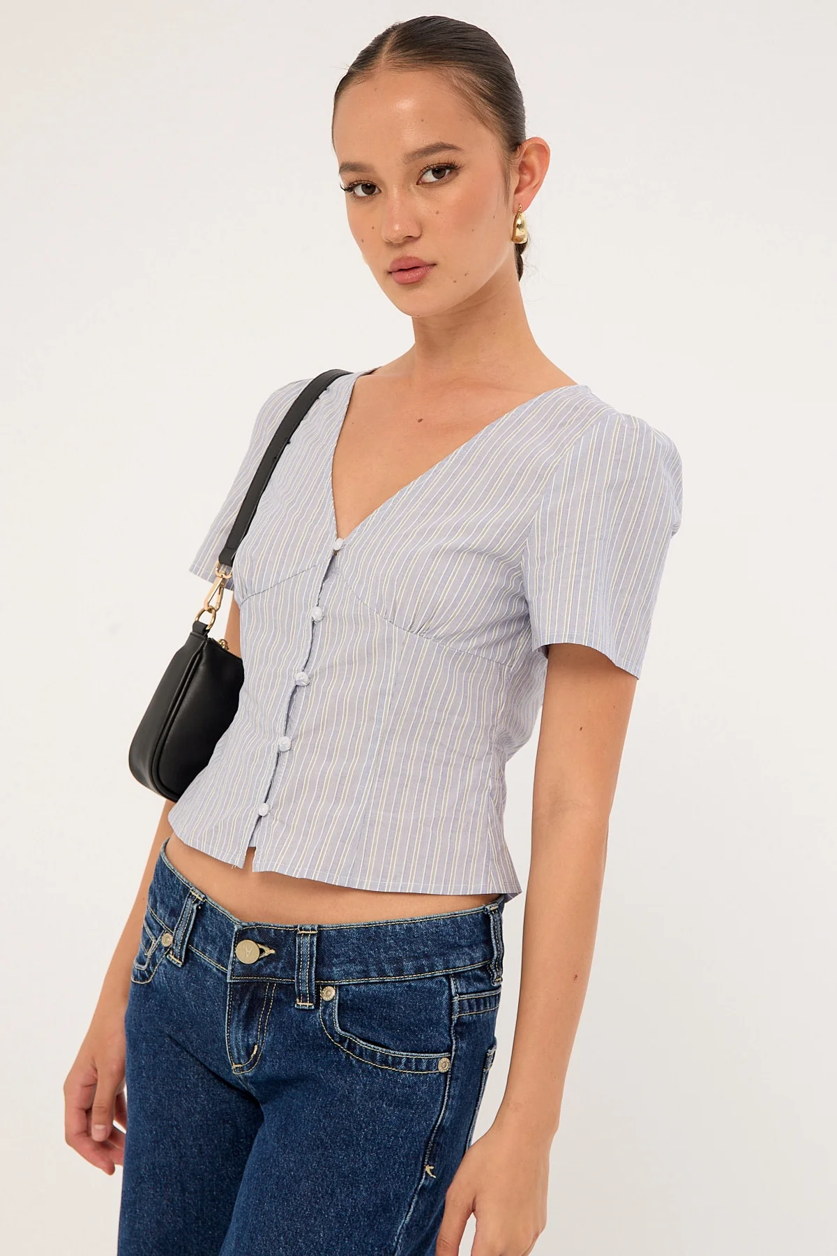 Lioness Button Up Top Soft Blue - Image 4