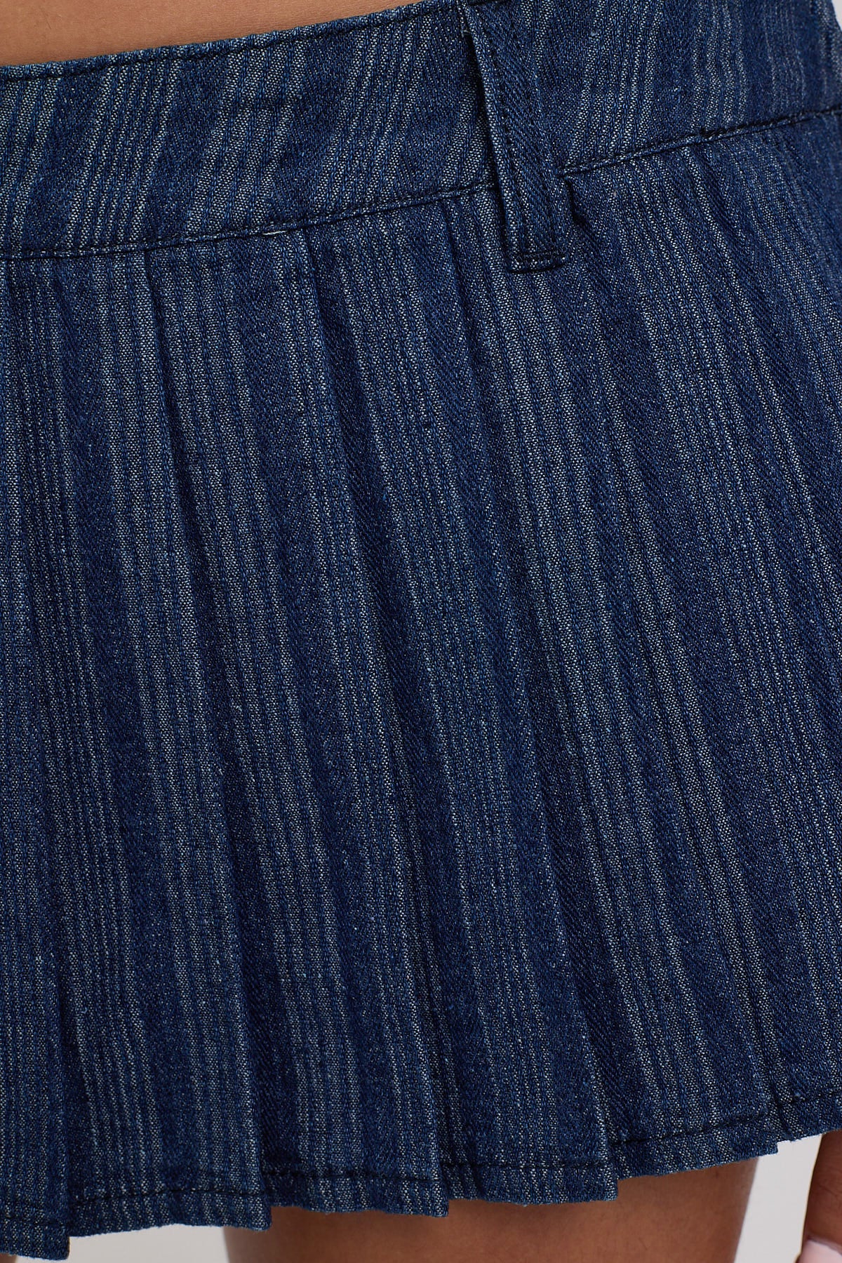Lioness Charismatic Rider Mini Skort Dark Denim - Image 5