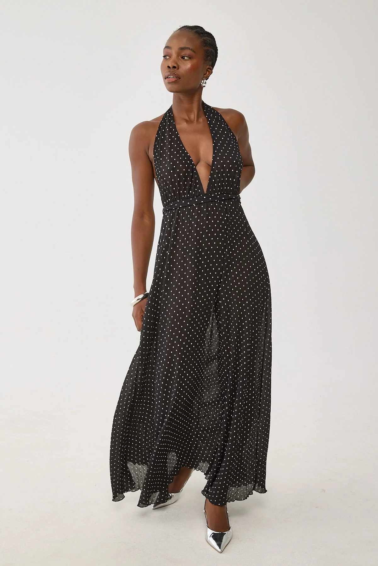 Lioness District Maxi Dress Onyx Polka - Image 3